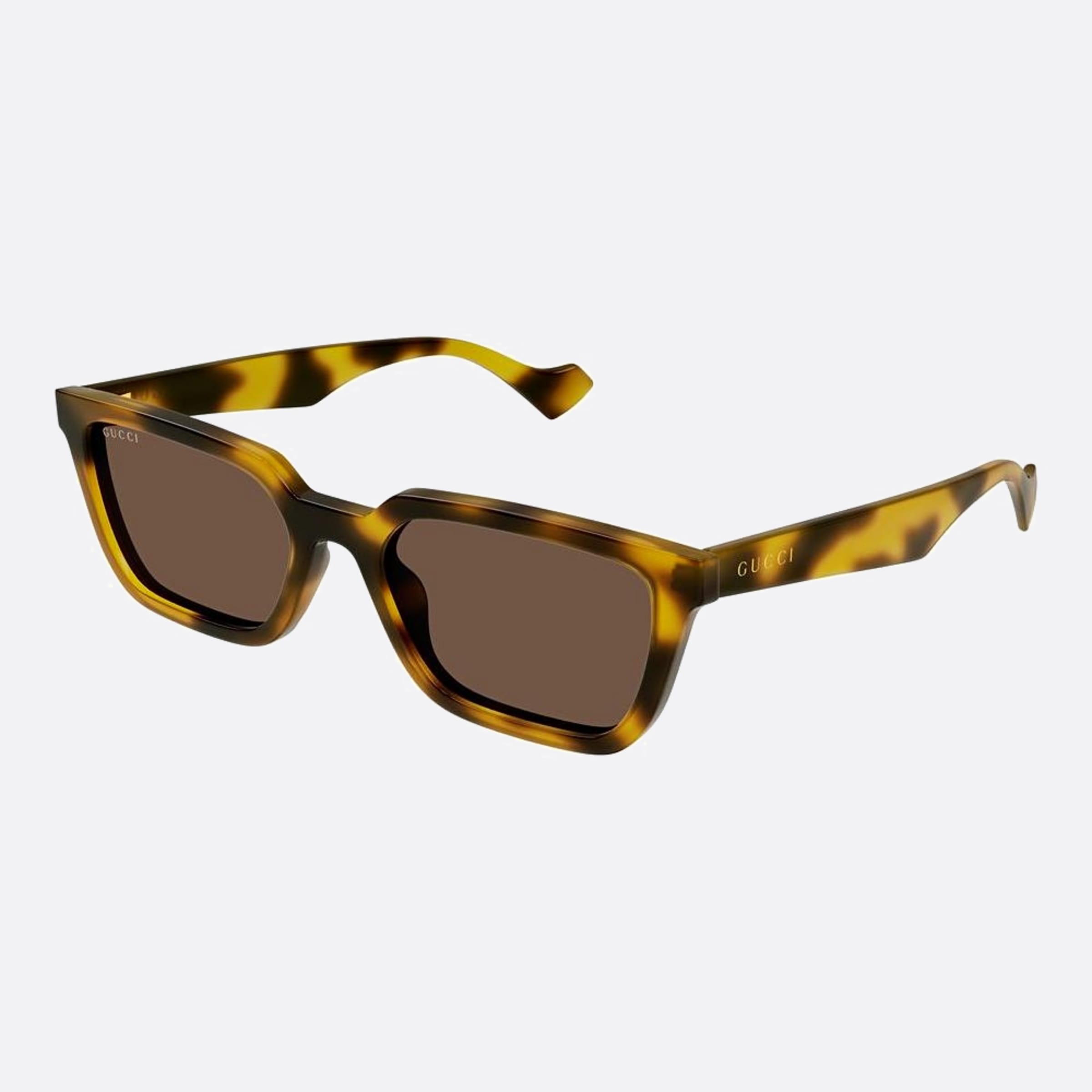 Gucci 55mm Ybr Yellow Squared Man Sunglasses - Side View