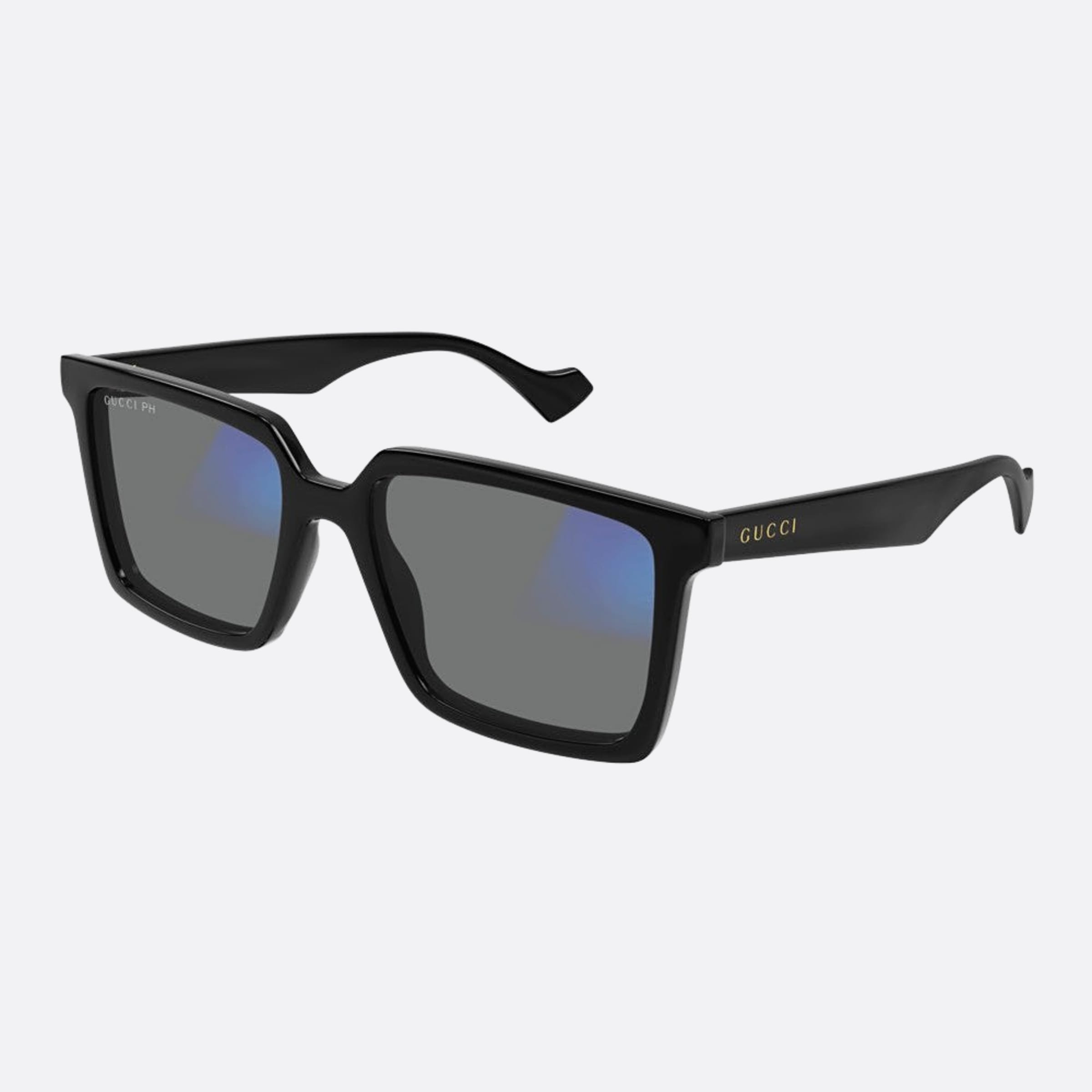 Gucci 55mm Bpg Black Squared Photochromic Man Sunglasses - Additional Angle