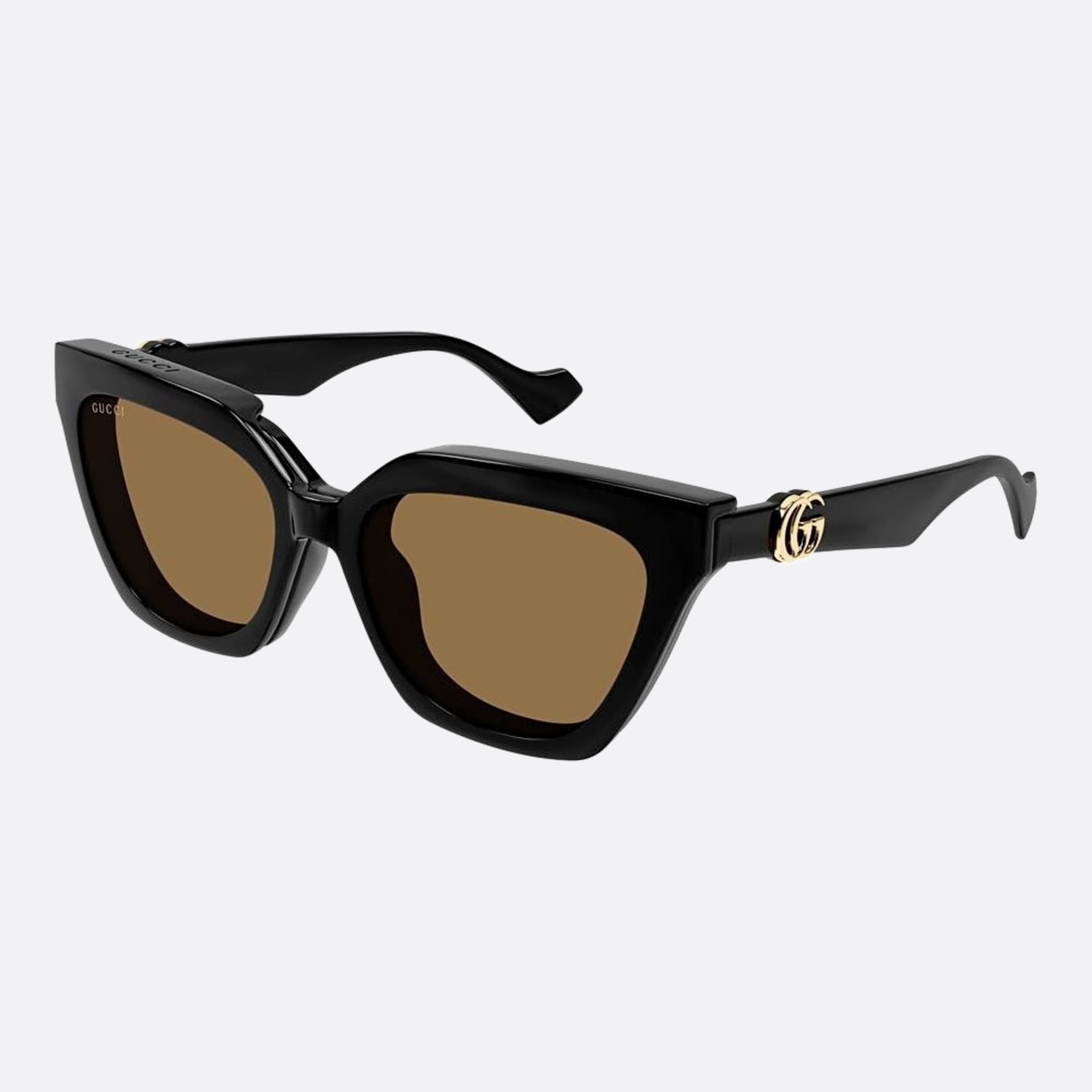 Gucci 55mm Black Cat Eye Woman Sunglasses - Side View