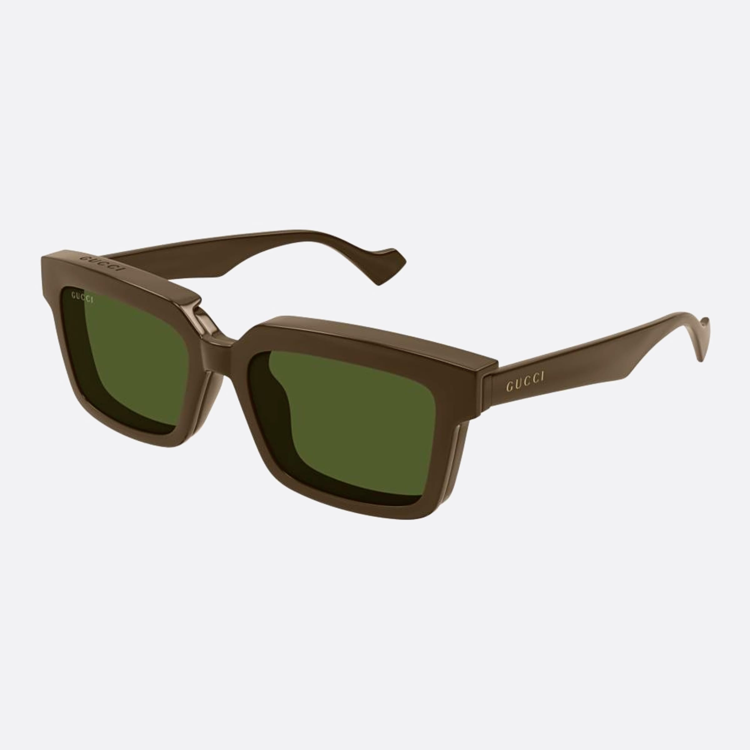 Gucci 54mm Brown Squared Man Sunglasses - Side View