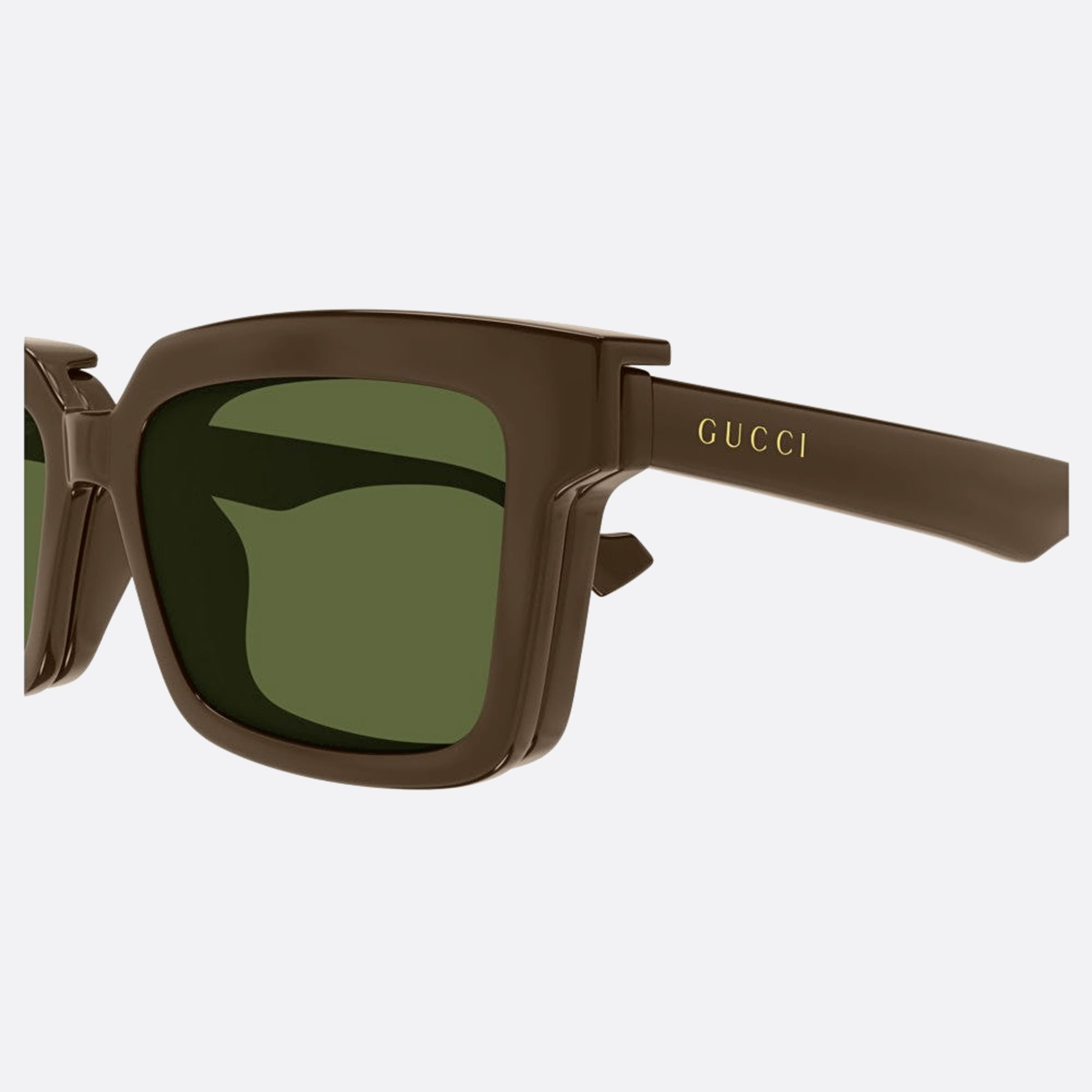 Gucci 54mm Brown Squared Man Sunglasses - Detail View