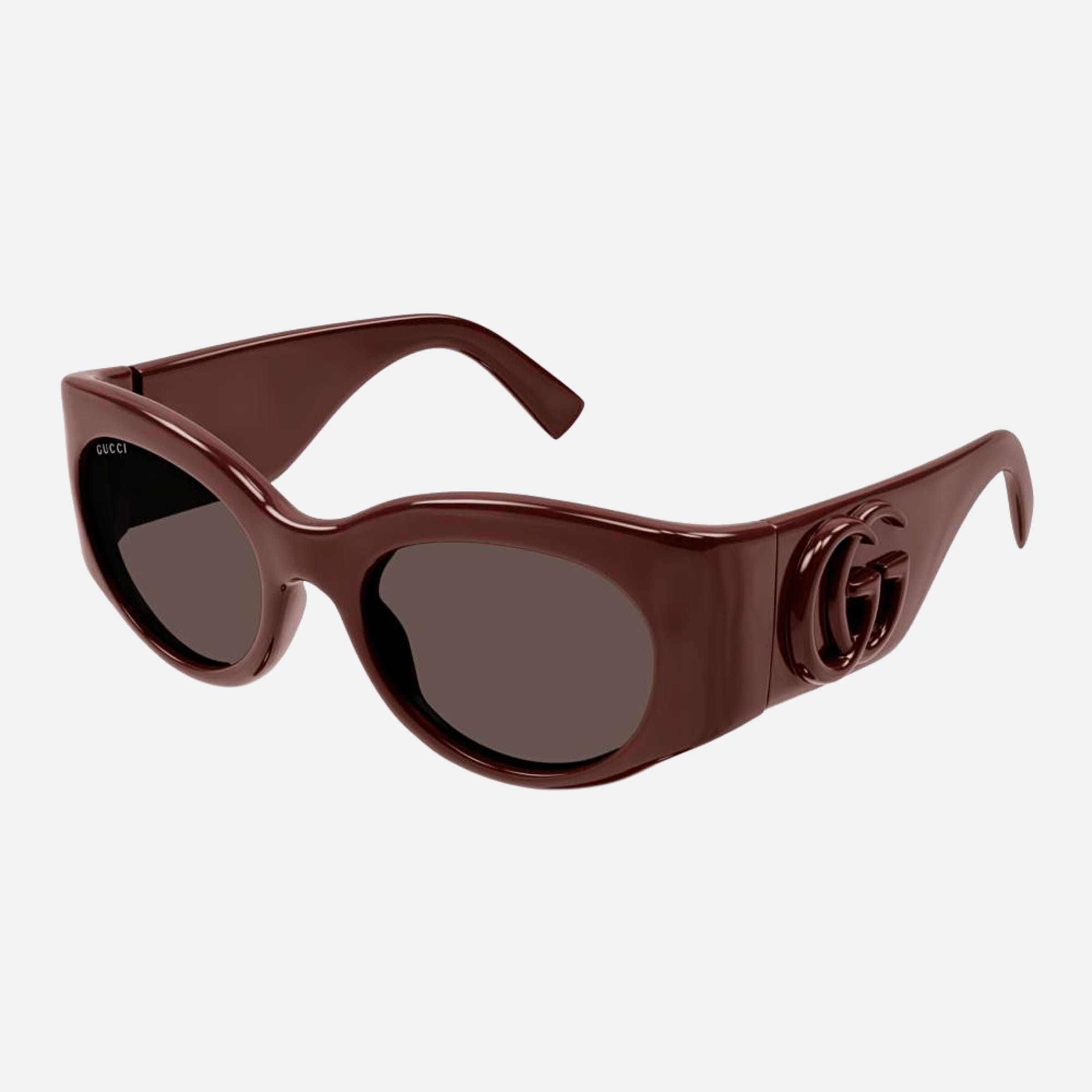 Gucci 53mm Bub Red Round Woman Sunglasses - Side View