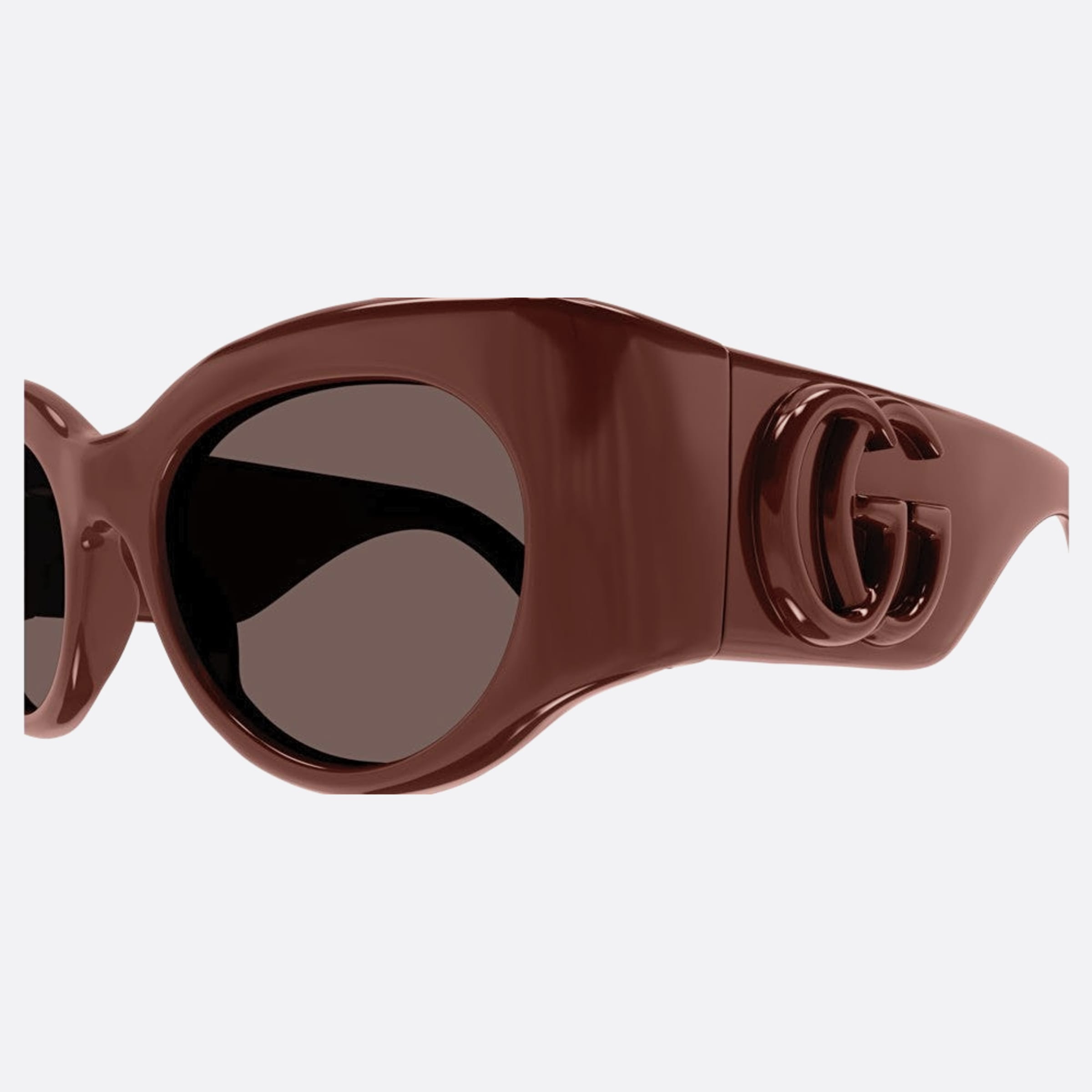 Gucci 53mm Bub Red Round Woman Sunglasses - Detail View