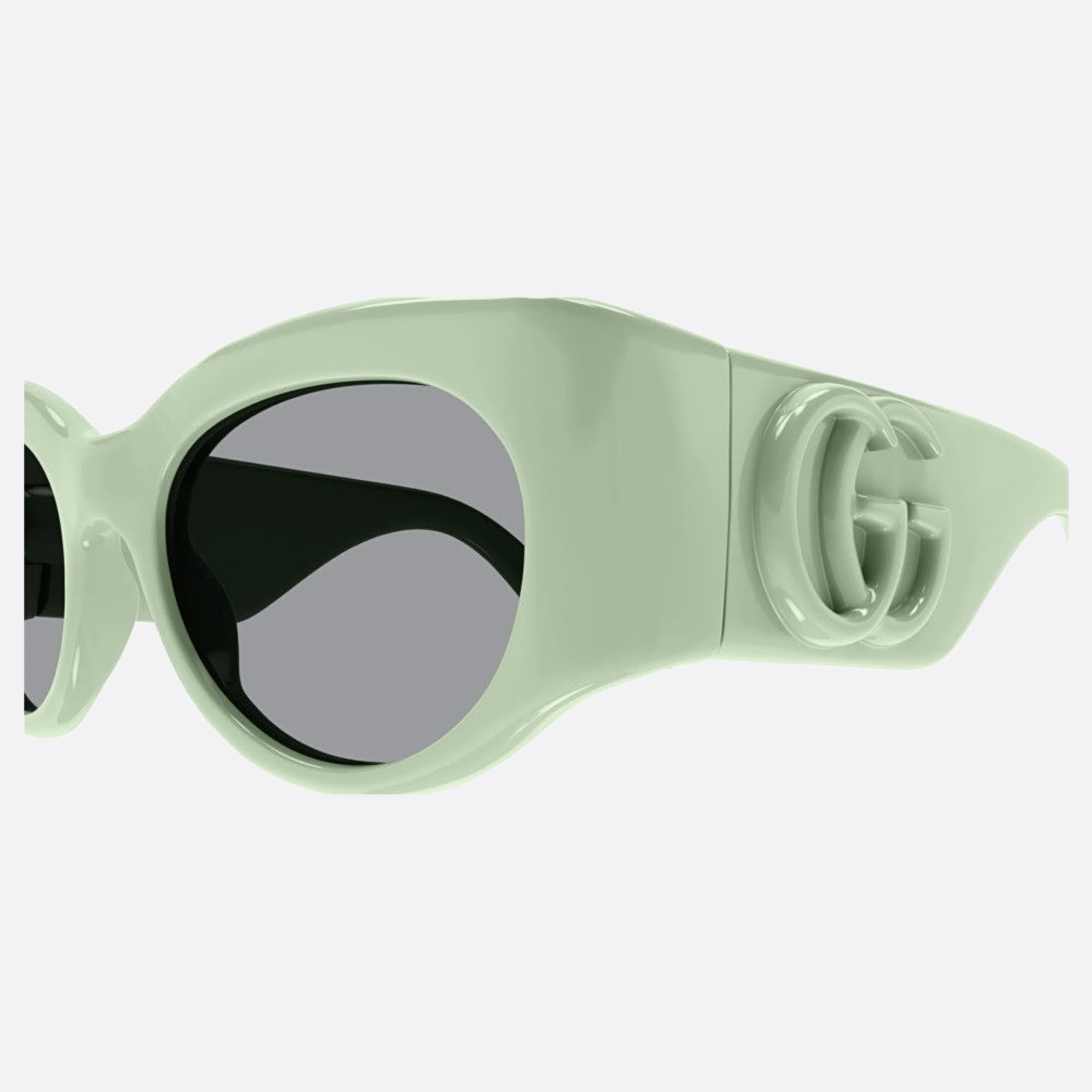 Gucci 53mm Grg Green Round Woman Sunglasses - Detail View