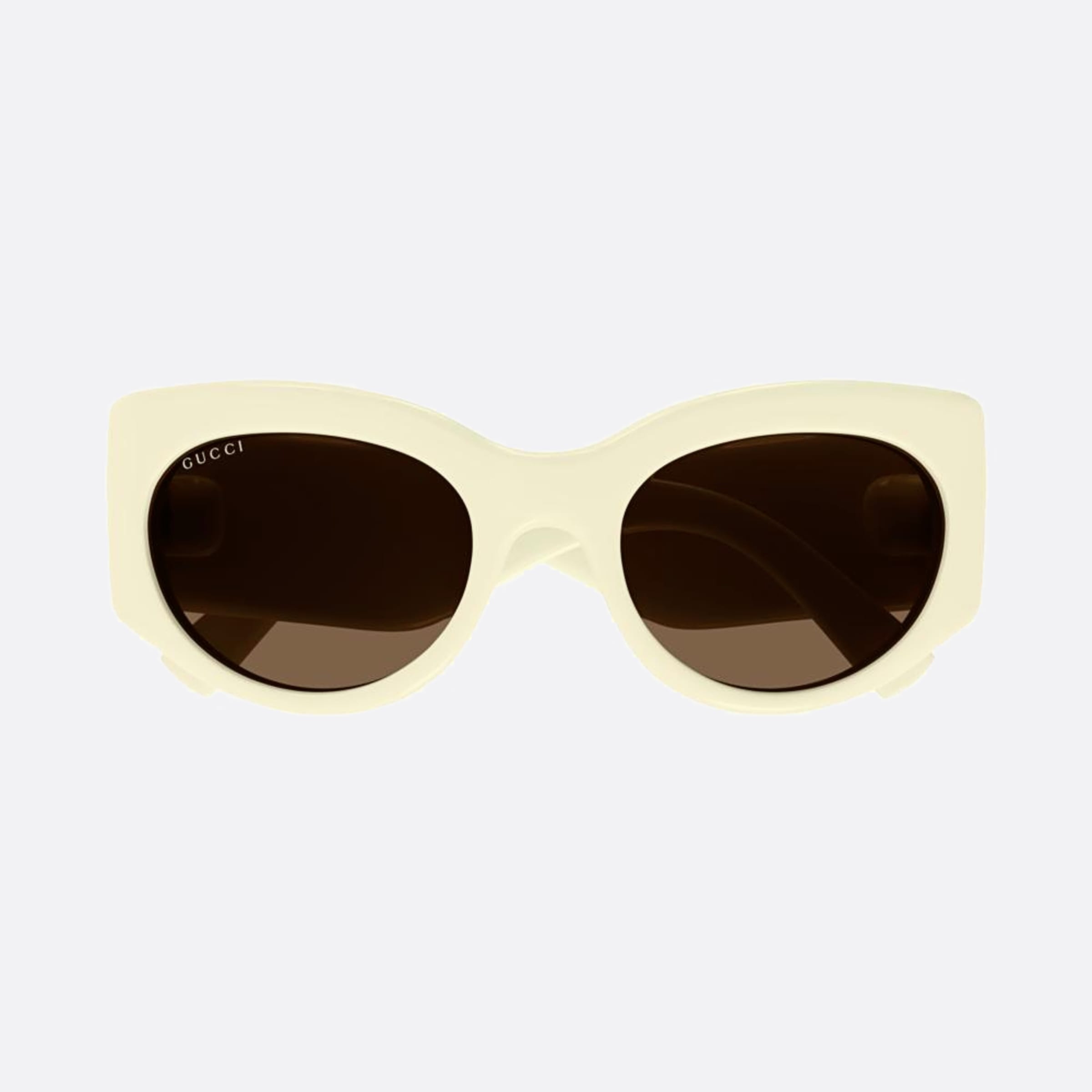 Gucci 53mm White Round Woman Sunglasses - Main View