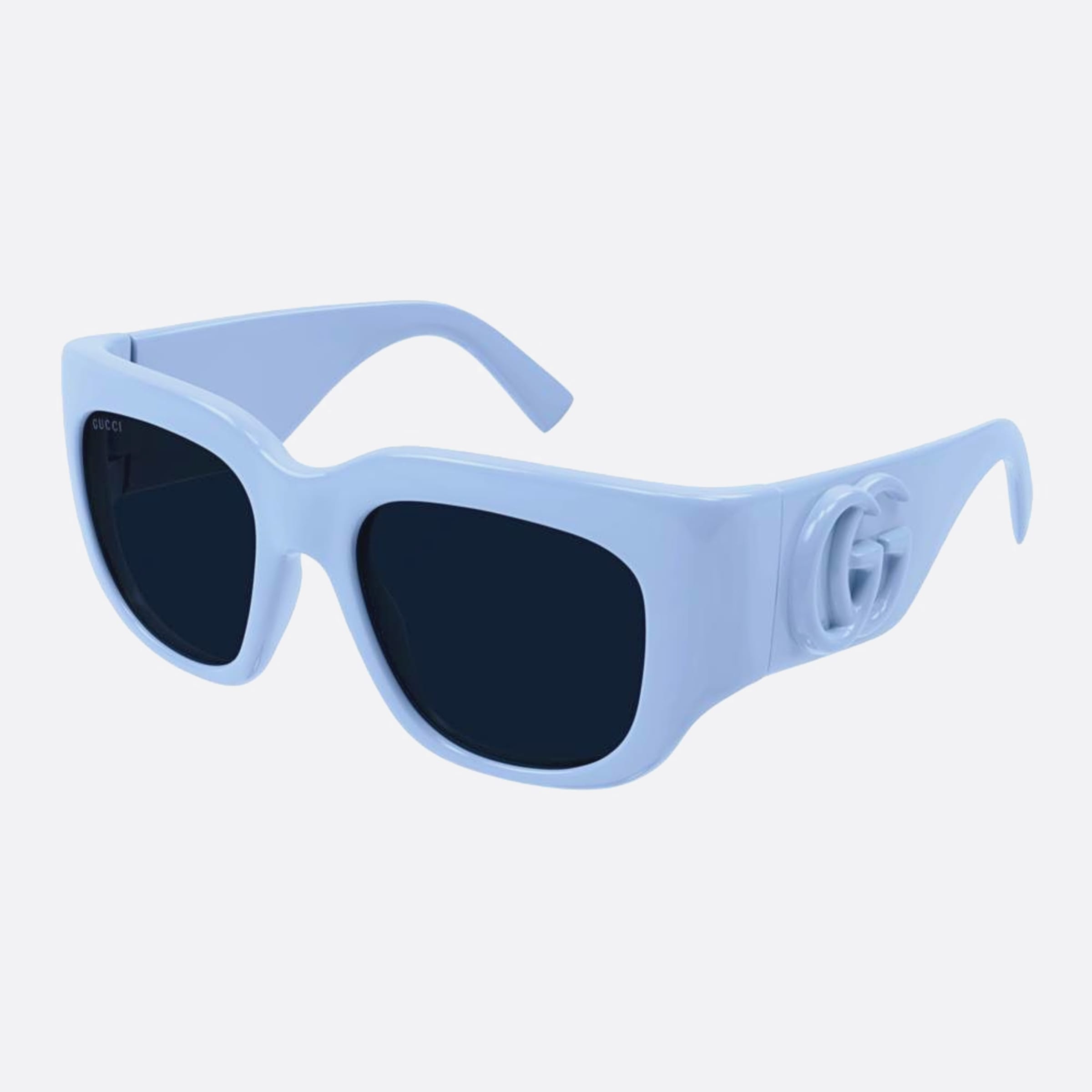 Gucci 53mm Lbb Blue Oversize Woman Sunglasses - Side View