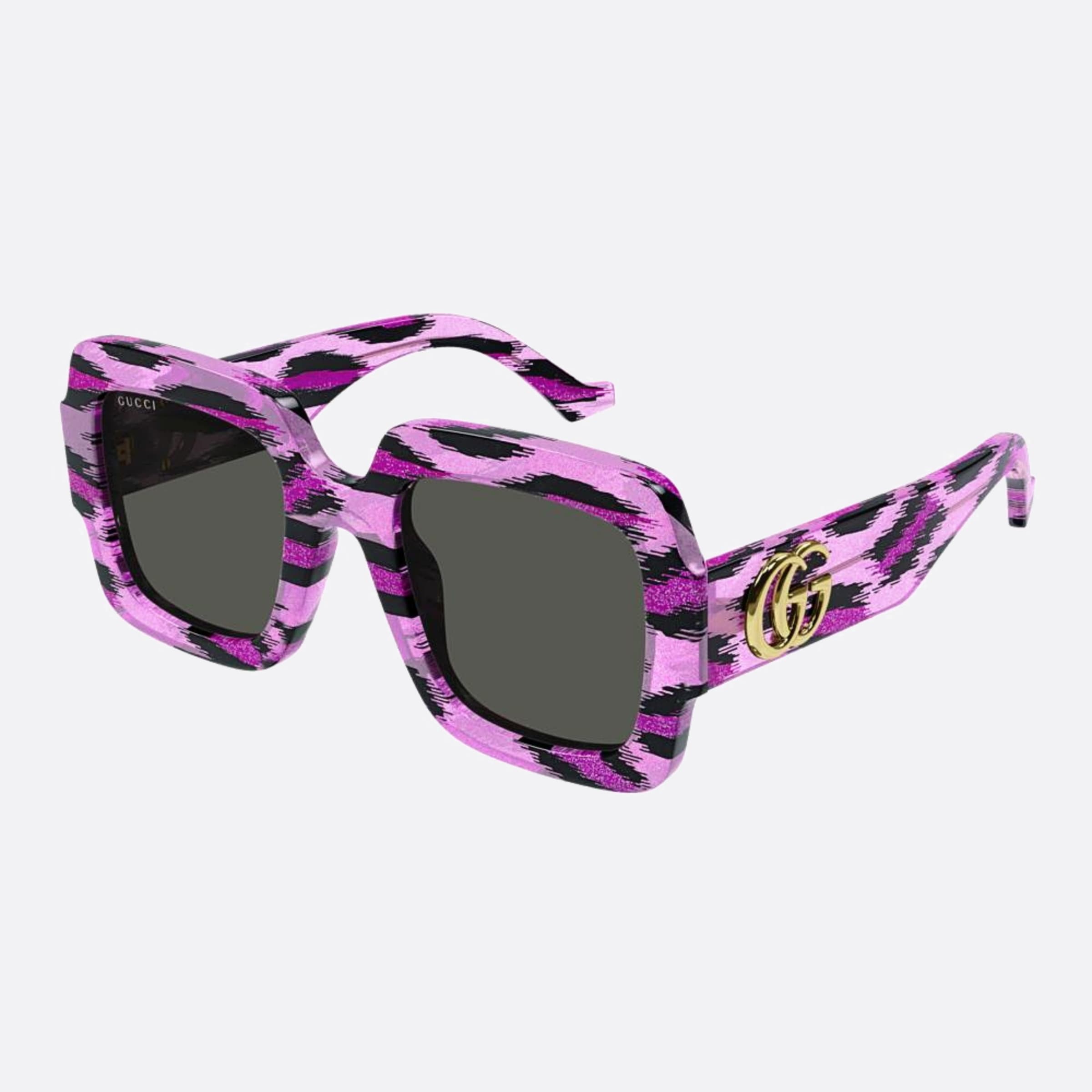 Gucci 50mm Pkg Pink Oversize Woman Sunglasses - Side View