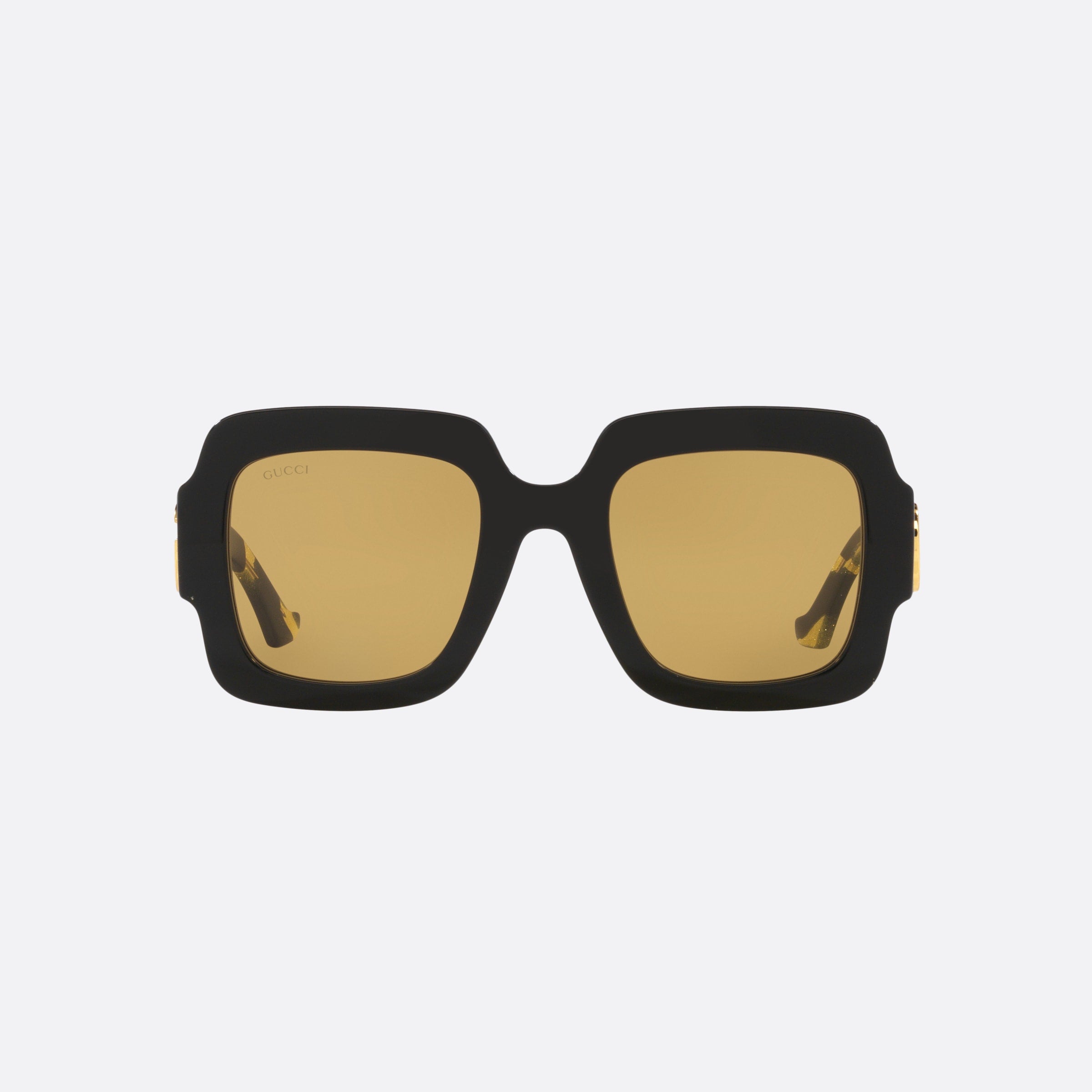 Gucci 50mm Byb Black Rectangle Woman Sunglasses - Side View