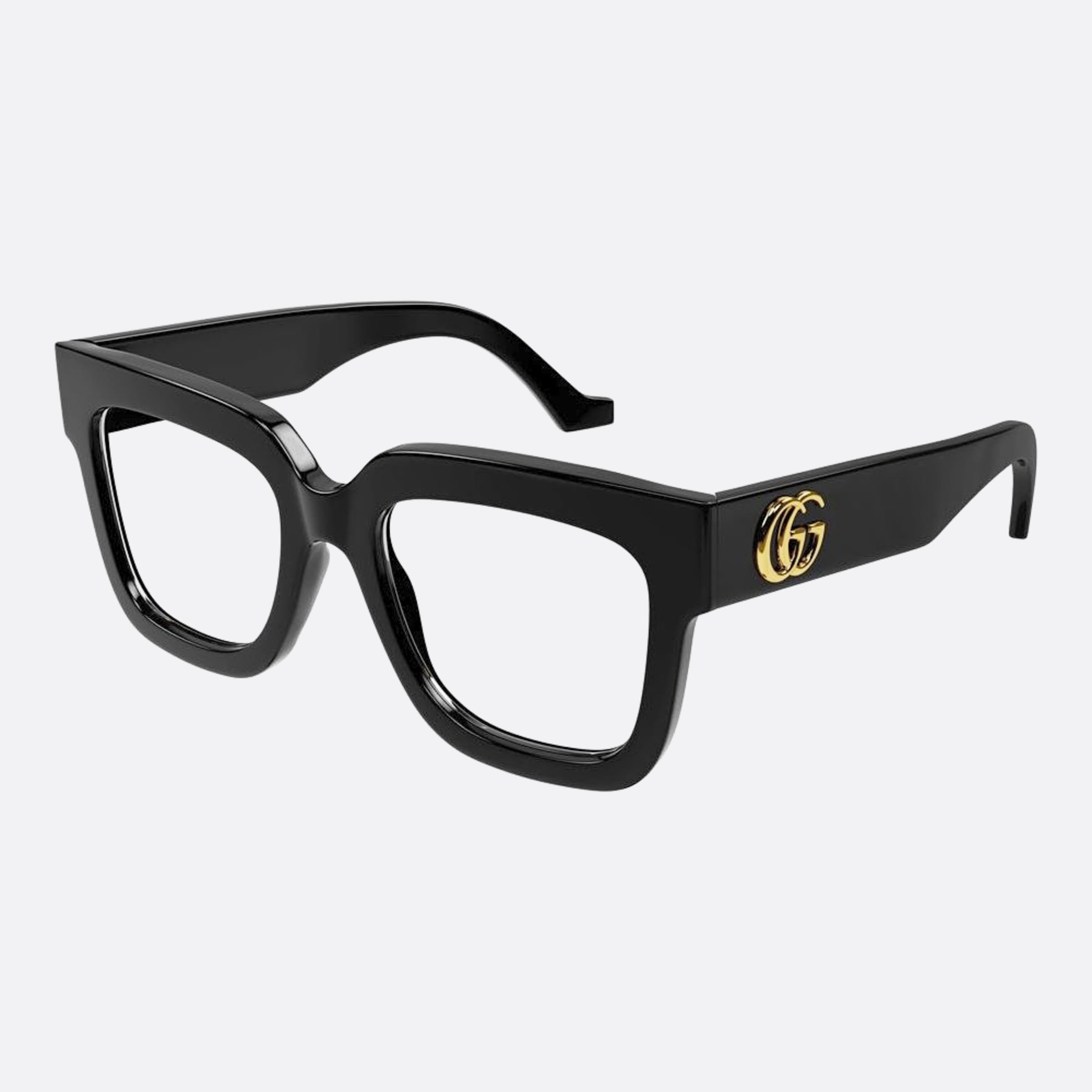 Gucci 52mm Black Squared Woman Eyeglasses - Side View