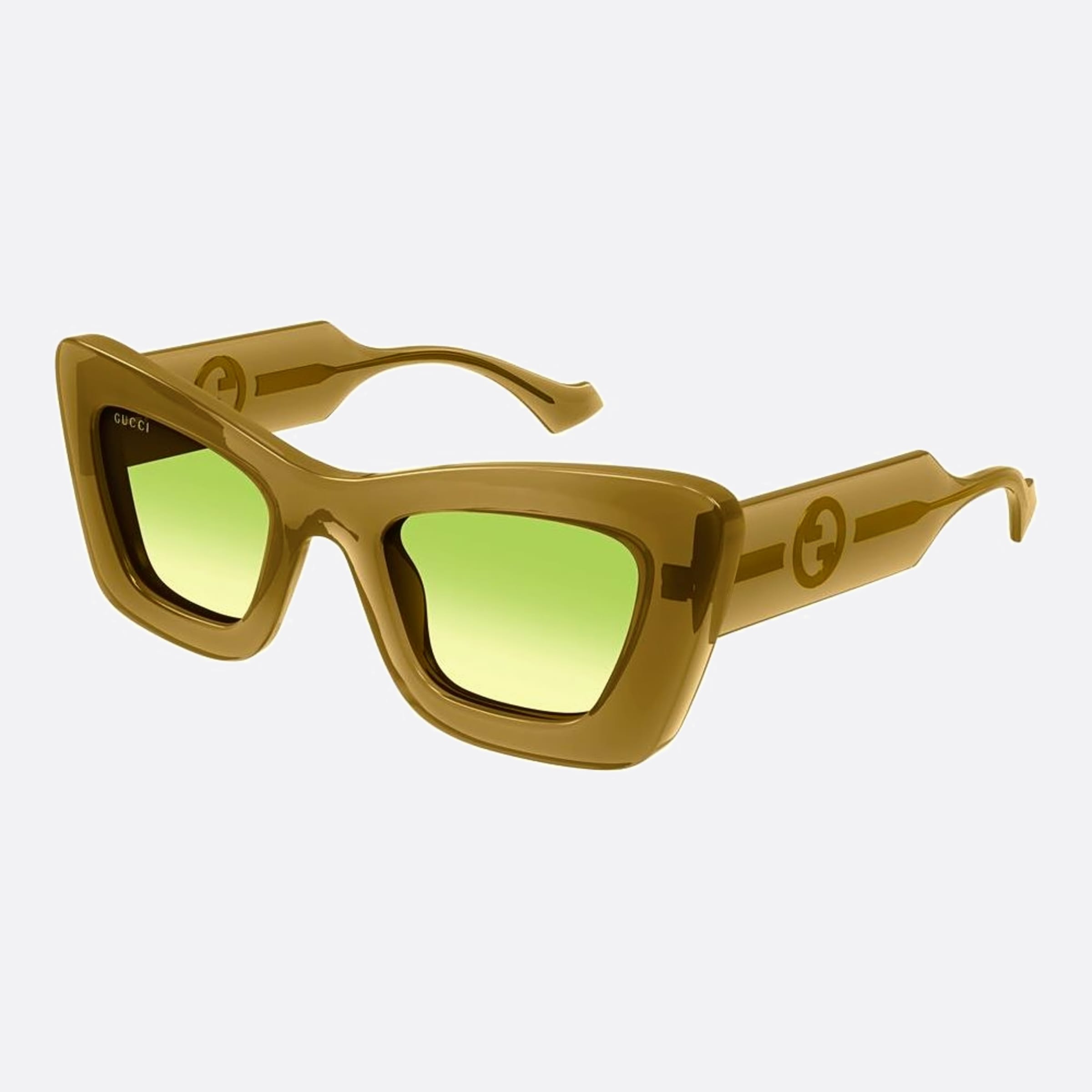 Gucci 49mm Ygr Yellow Butterfly Woman Sunglasses - Side View