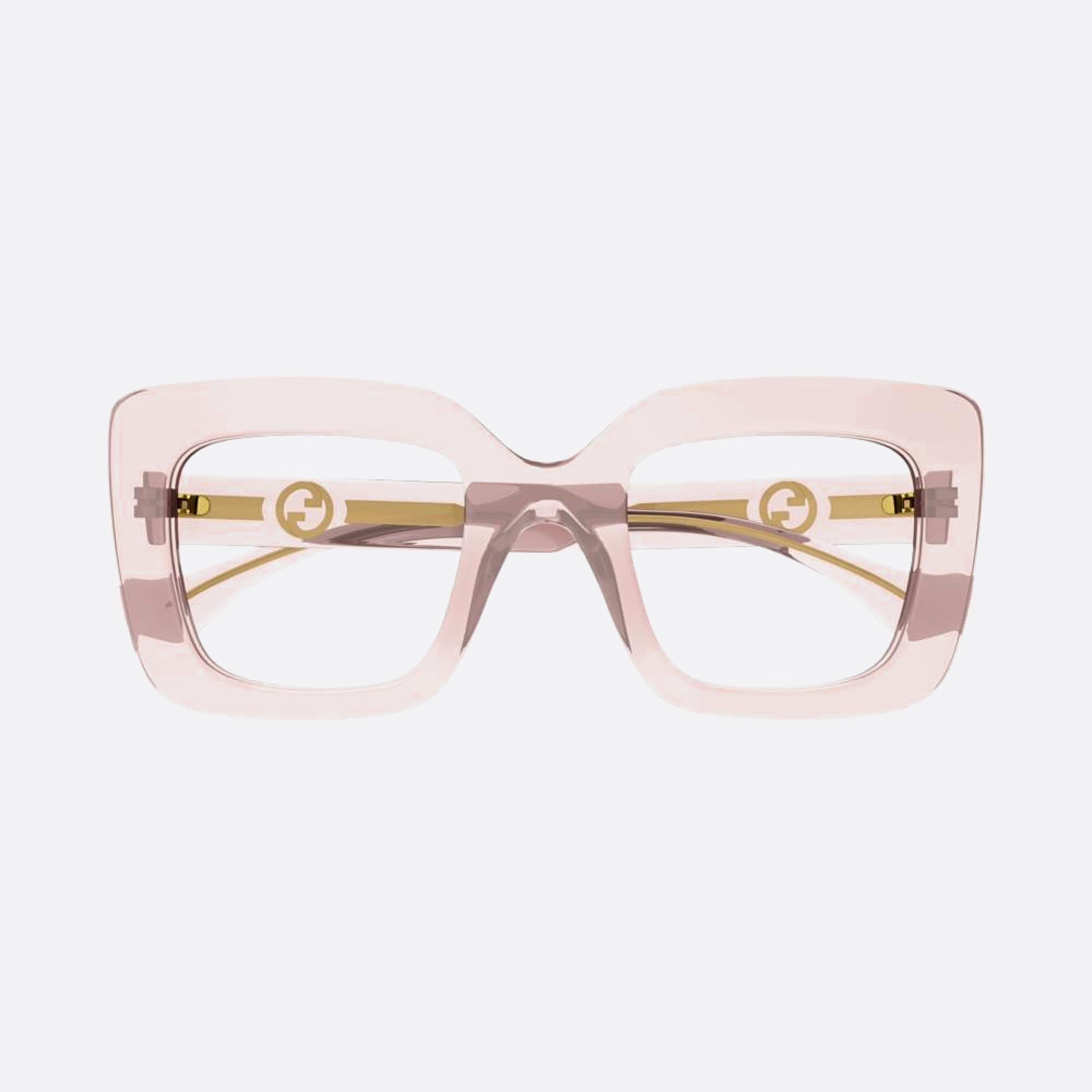 Gucci 49mm Pink Squared Woman Eyeglasses - Main View