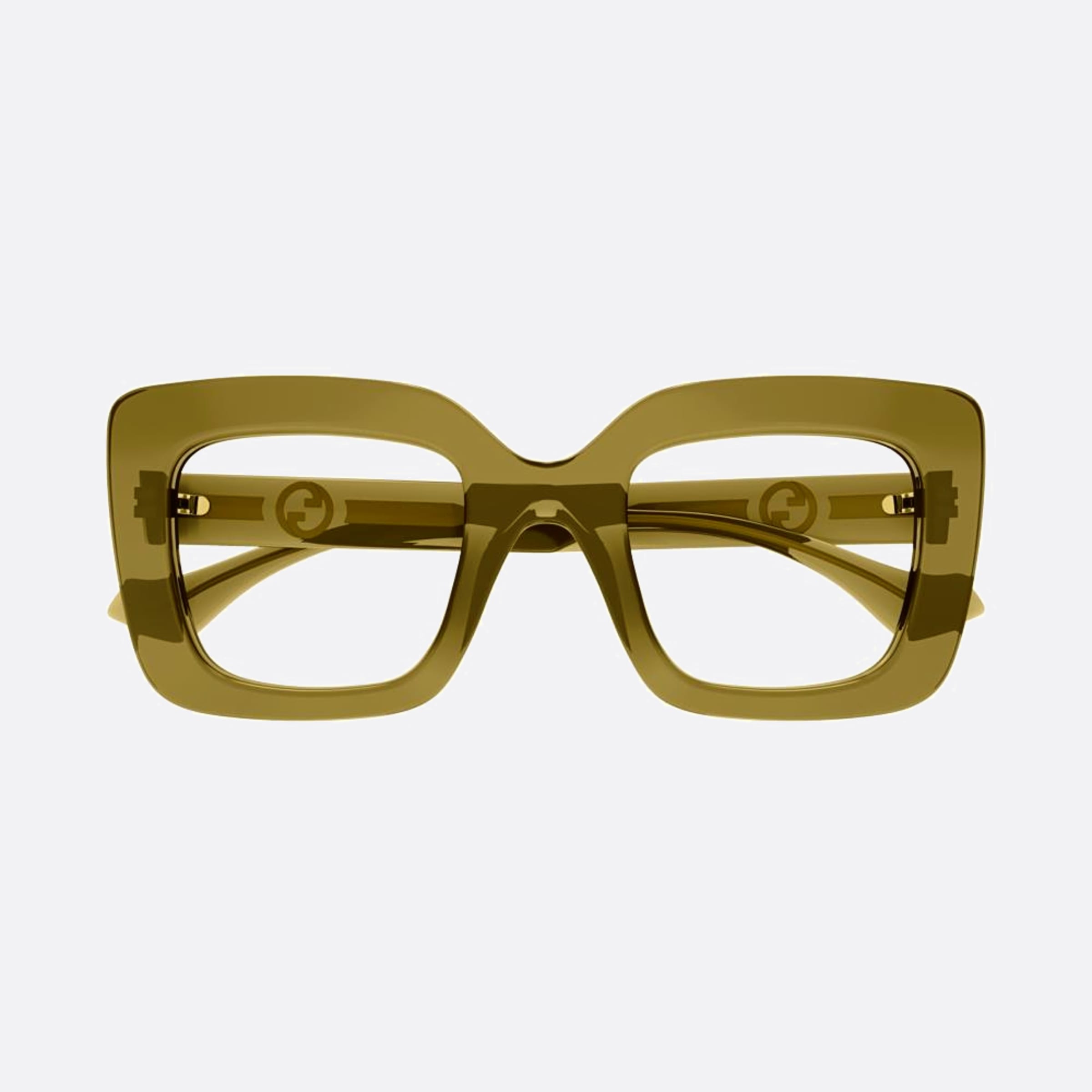 Gucci 49mm Green Squared Woman Eyeglasses - Main View