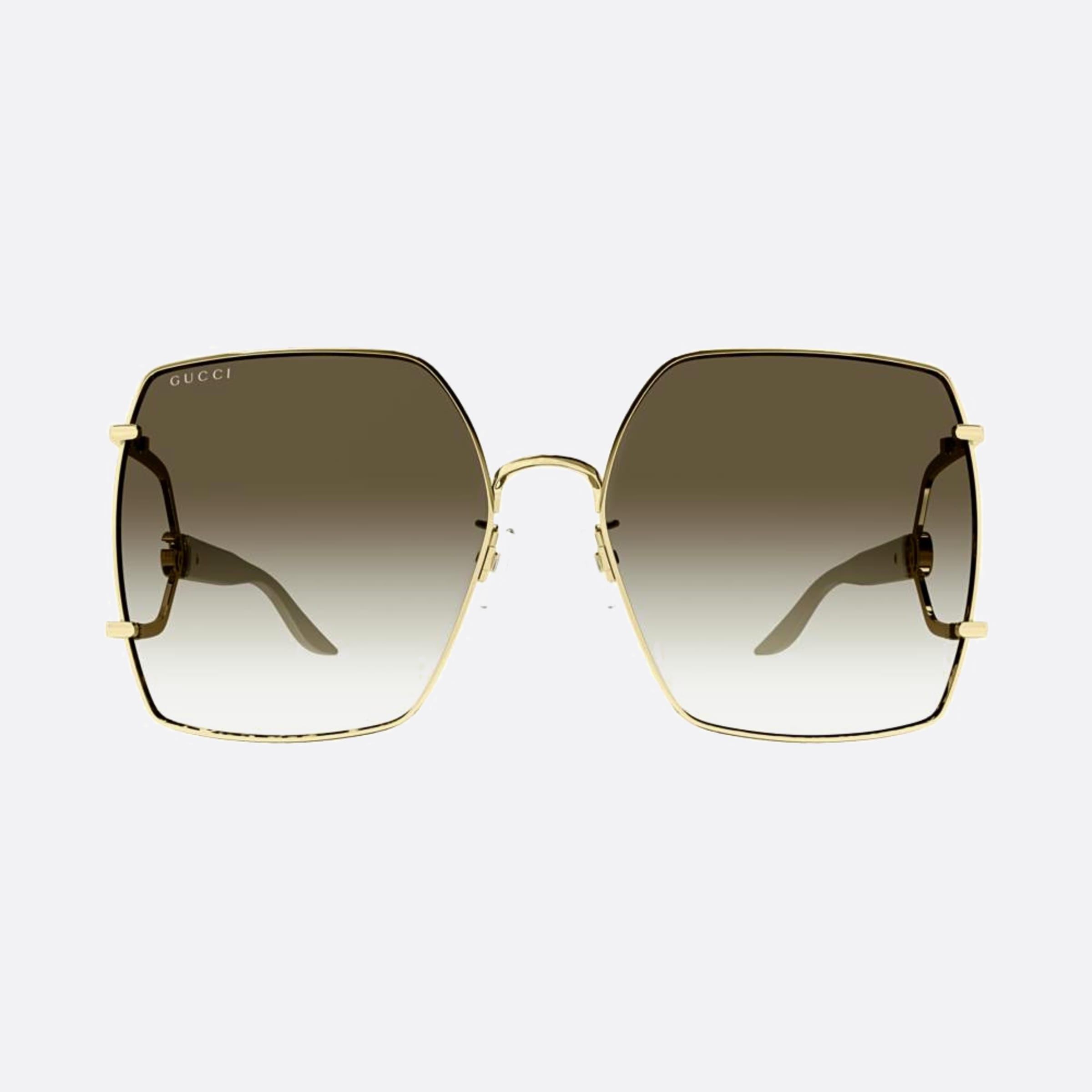 Gucci 62mm Gold Oversize Woman Sunglasses - Main View