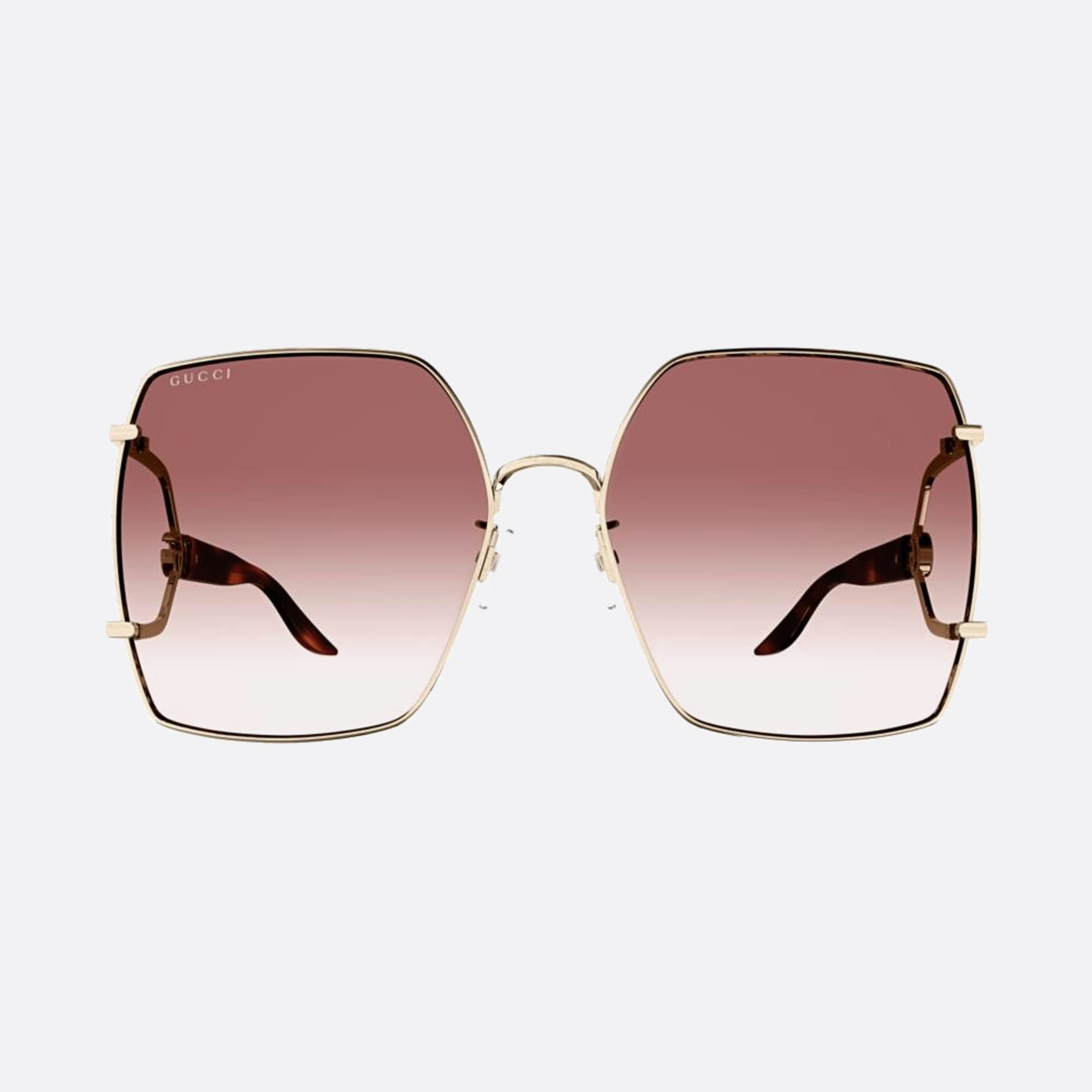 Gucci 61mm Gg1564sa Gre Gold Oversize Woman Sunglasses - Main View