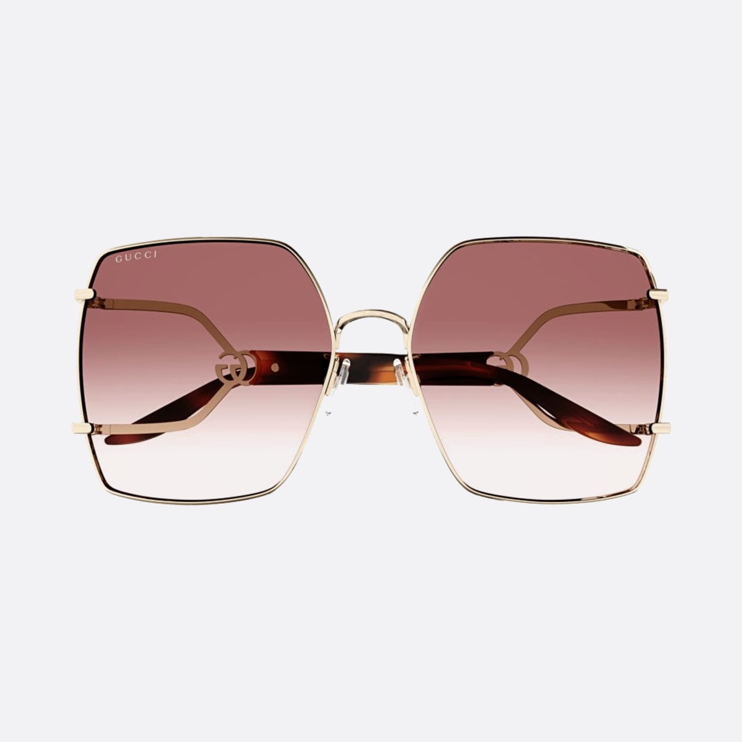 Gucci 61mm Gg1564sa Gre Gold Oversize Woman Sunglasses - Detail View