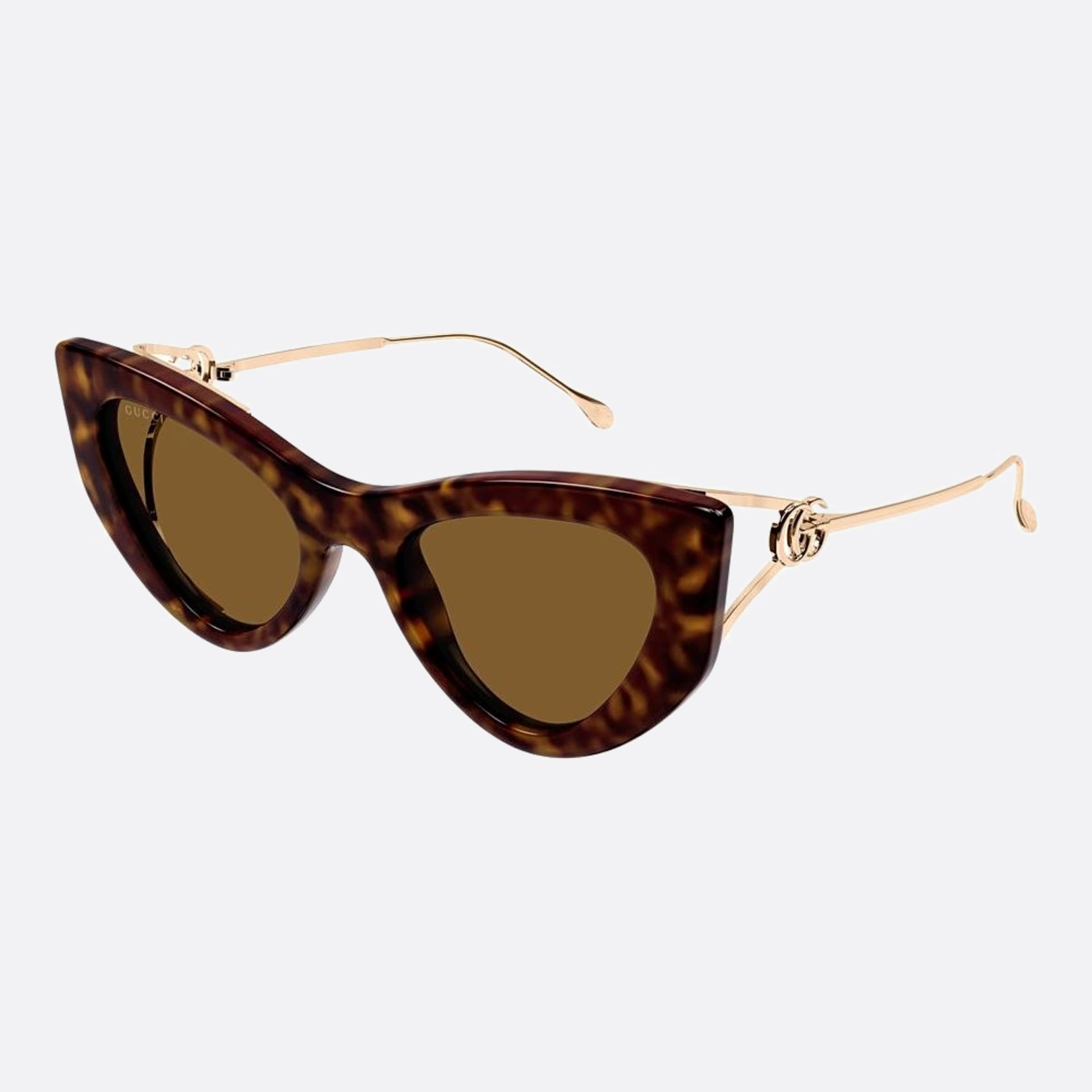 Gucci 52mm Ase Gold Cat Eye Woman Sunglasses - Side View