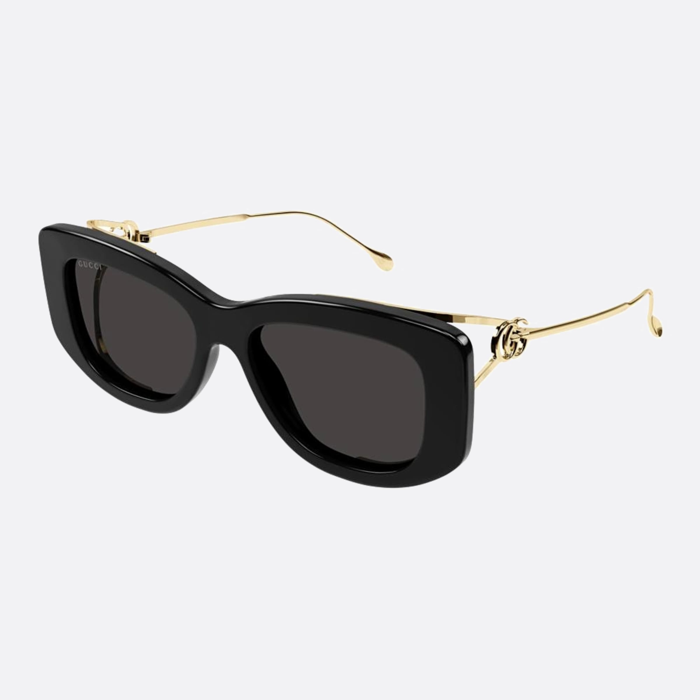 Gucci 55mm Gg1566sa Black Squared Women Sunglasses - Side View