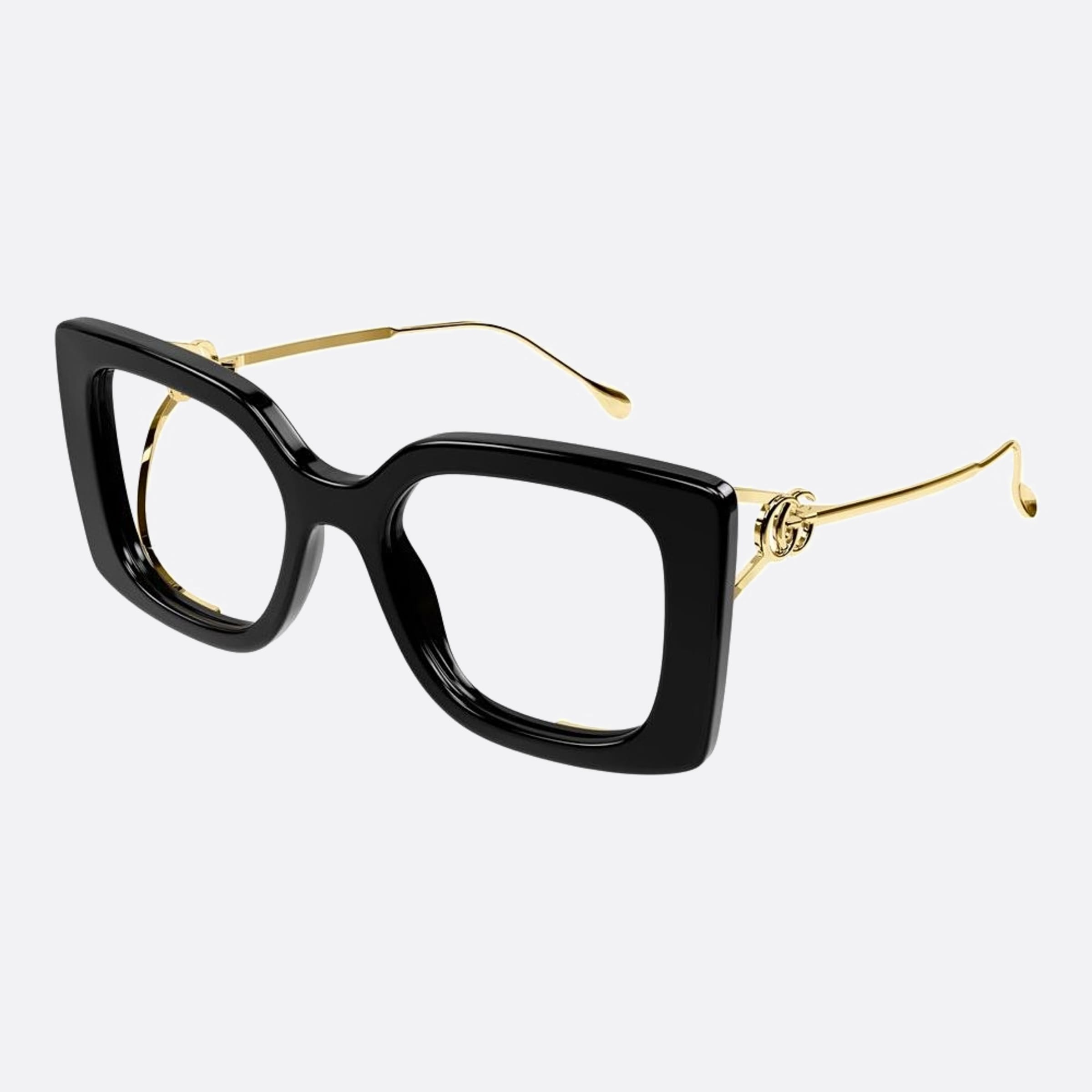 Gucci 52mm Black Butterfly Woman Eyeglasses - Side View