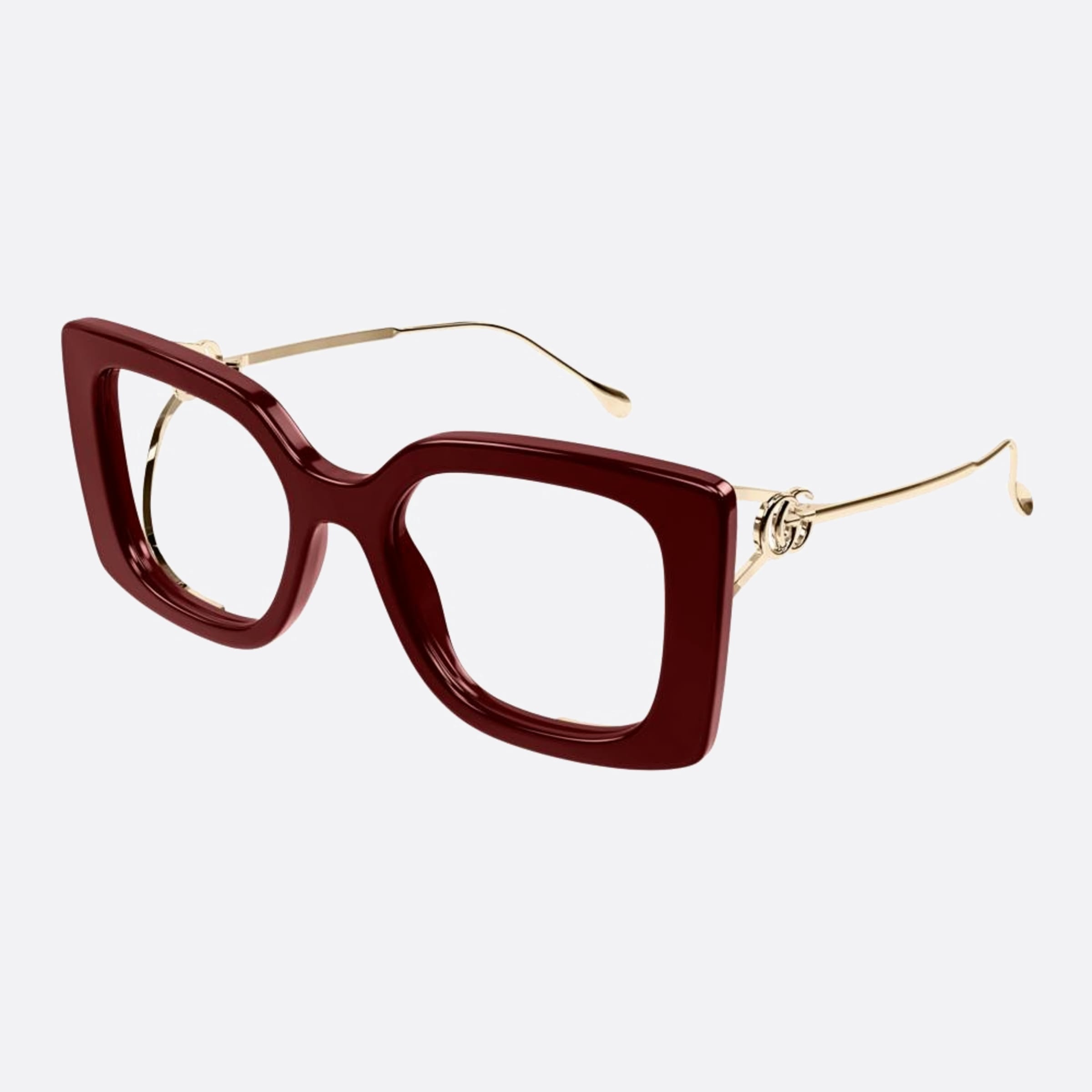 Gucci 52mm Red Butterfly Woman Eyeglasses - Side View