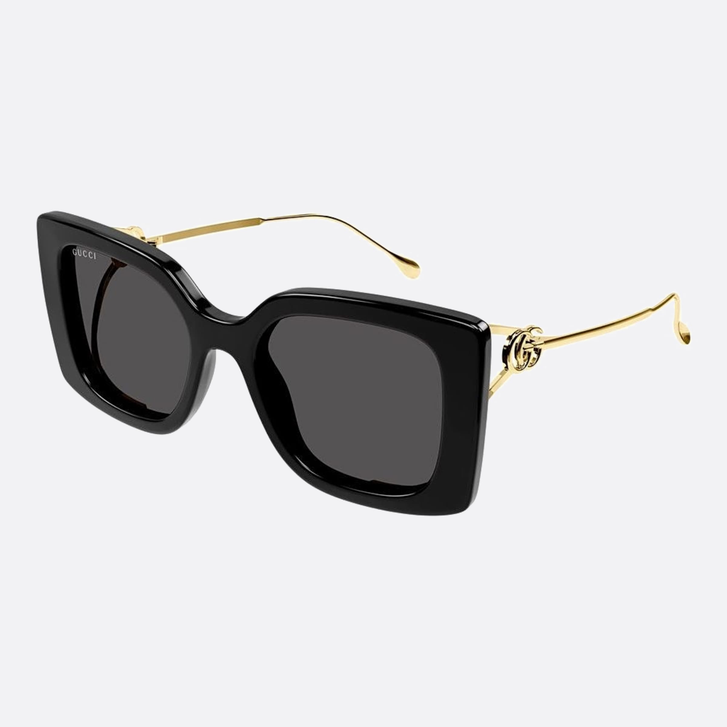 Gucci 54mm Gg1567sa Gold Squared Woman Sunglasses - Side View
