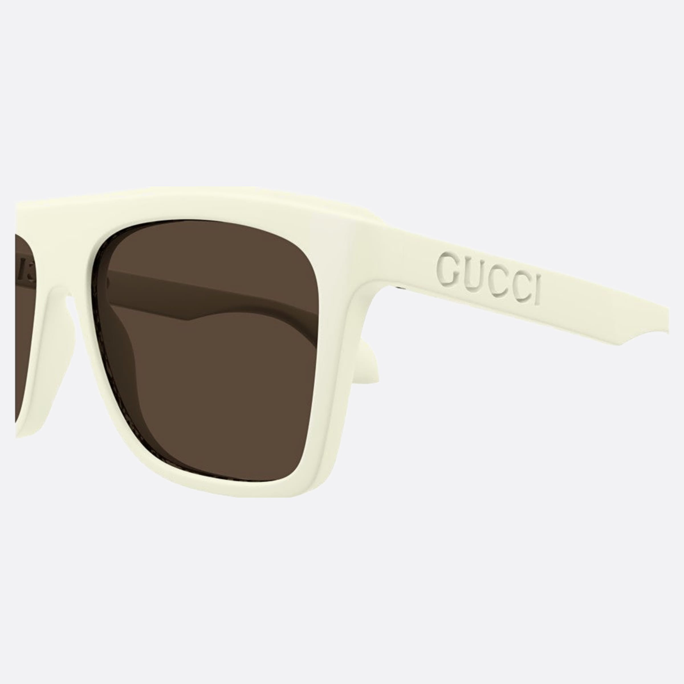 Gucci 57mm Wbb White Squared Man Sunglasses - Lifestyle Shot
