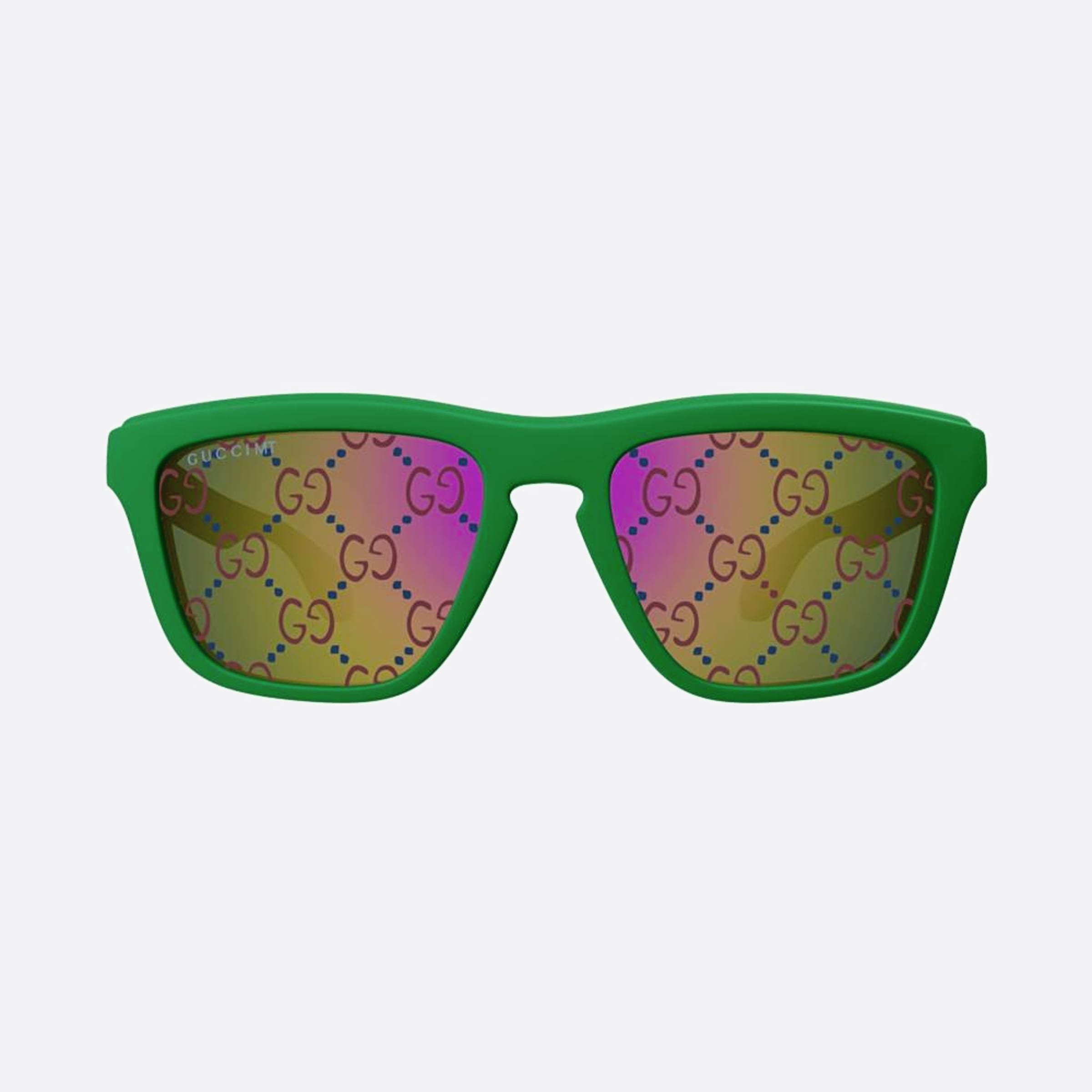 Gucci 55mm Green Squared Man Sunglasses - Main View