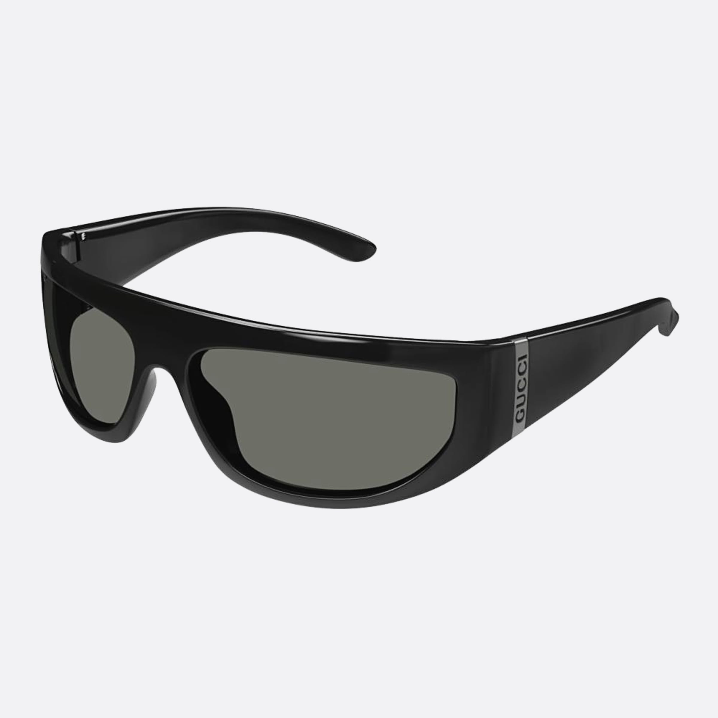 Gucci 64mm Black Squared Man Sunglasses - Side View