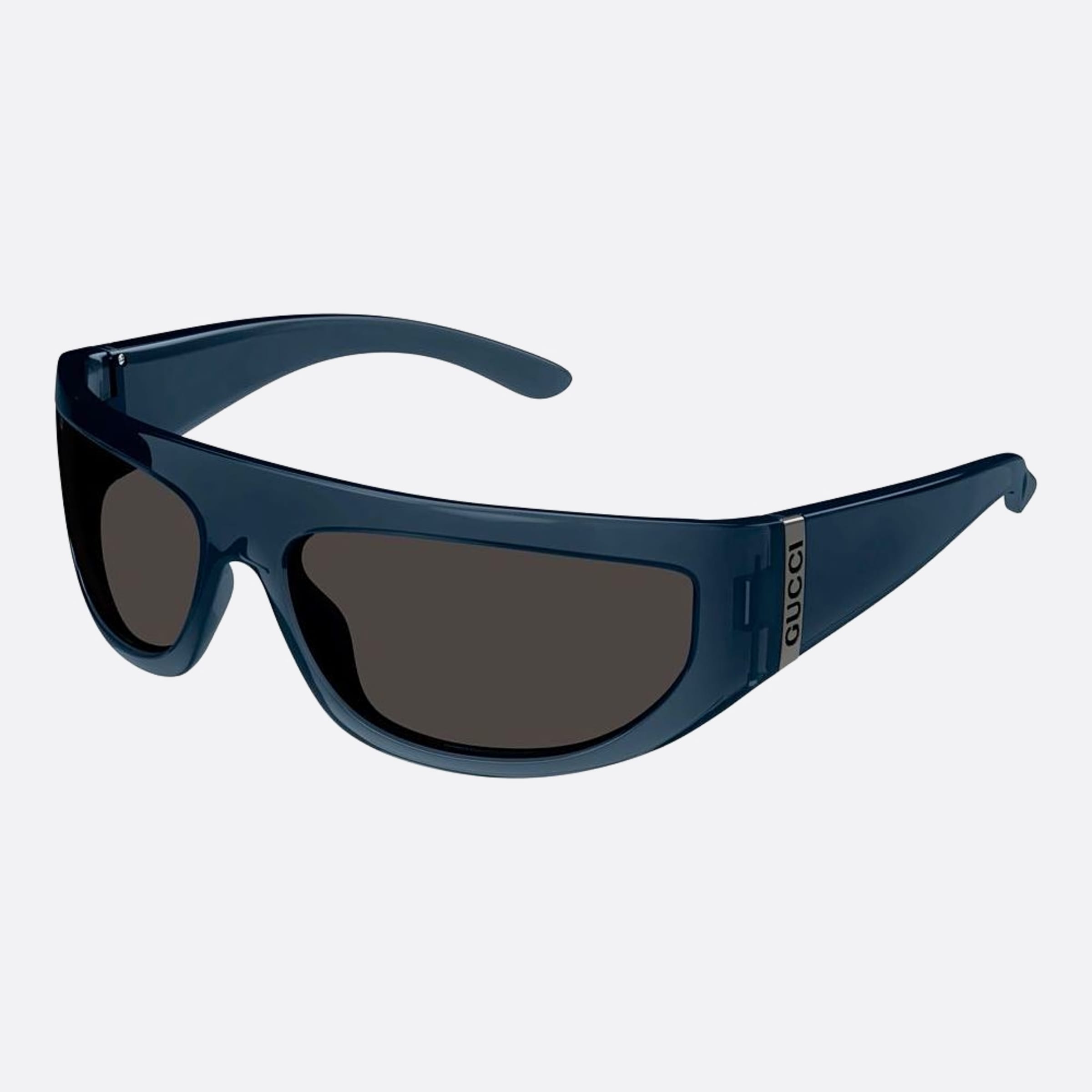 Gucci 64mm Bgg Blue Squared Man Sunglasses - Side View