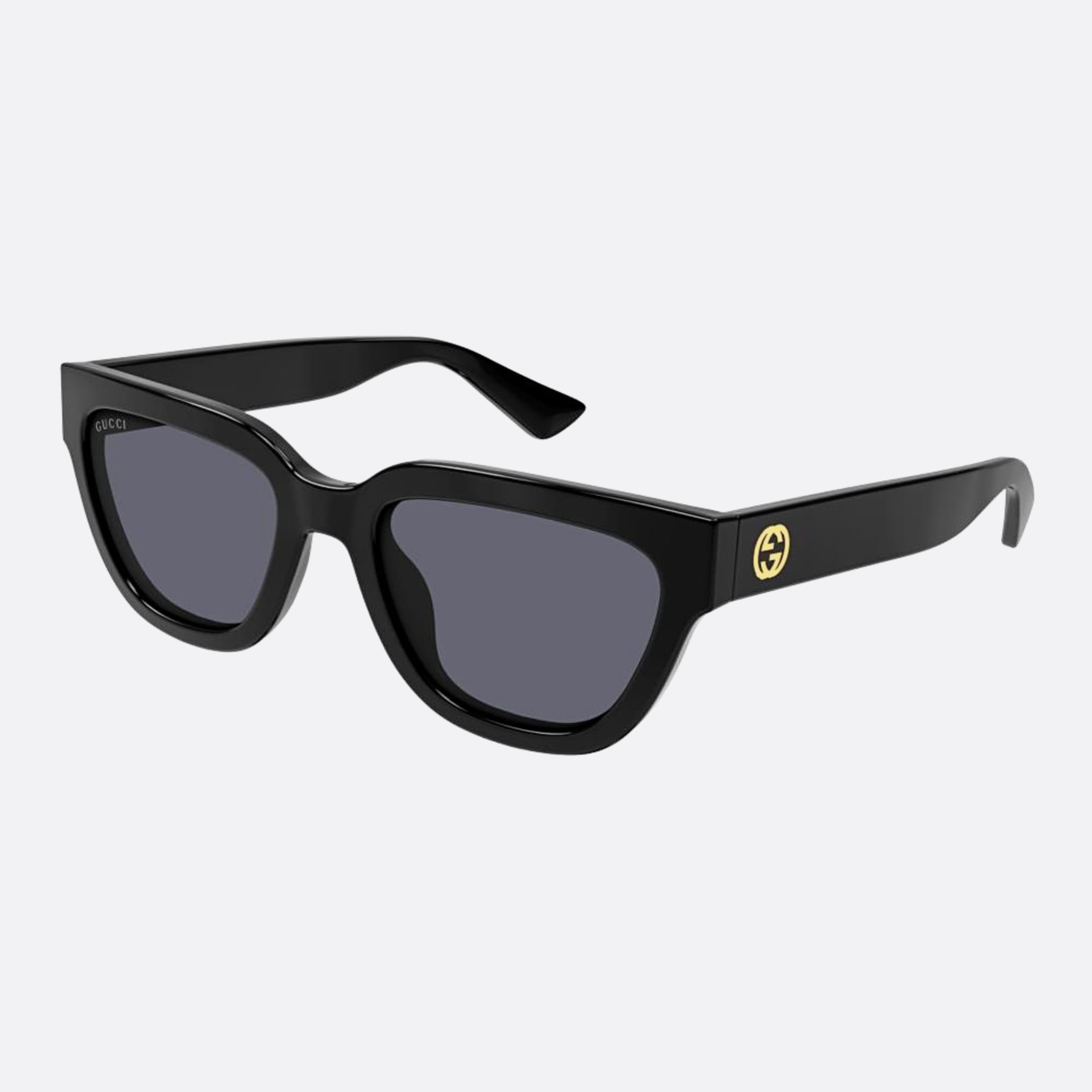 Gucci 54mm Black Cat Eye Woman Sunglasses - Side View