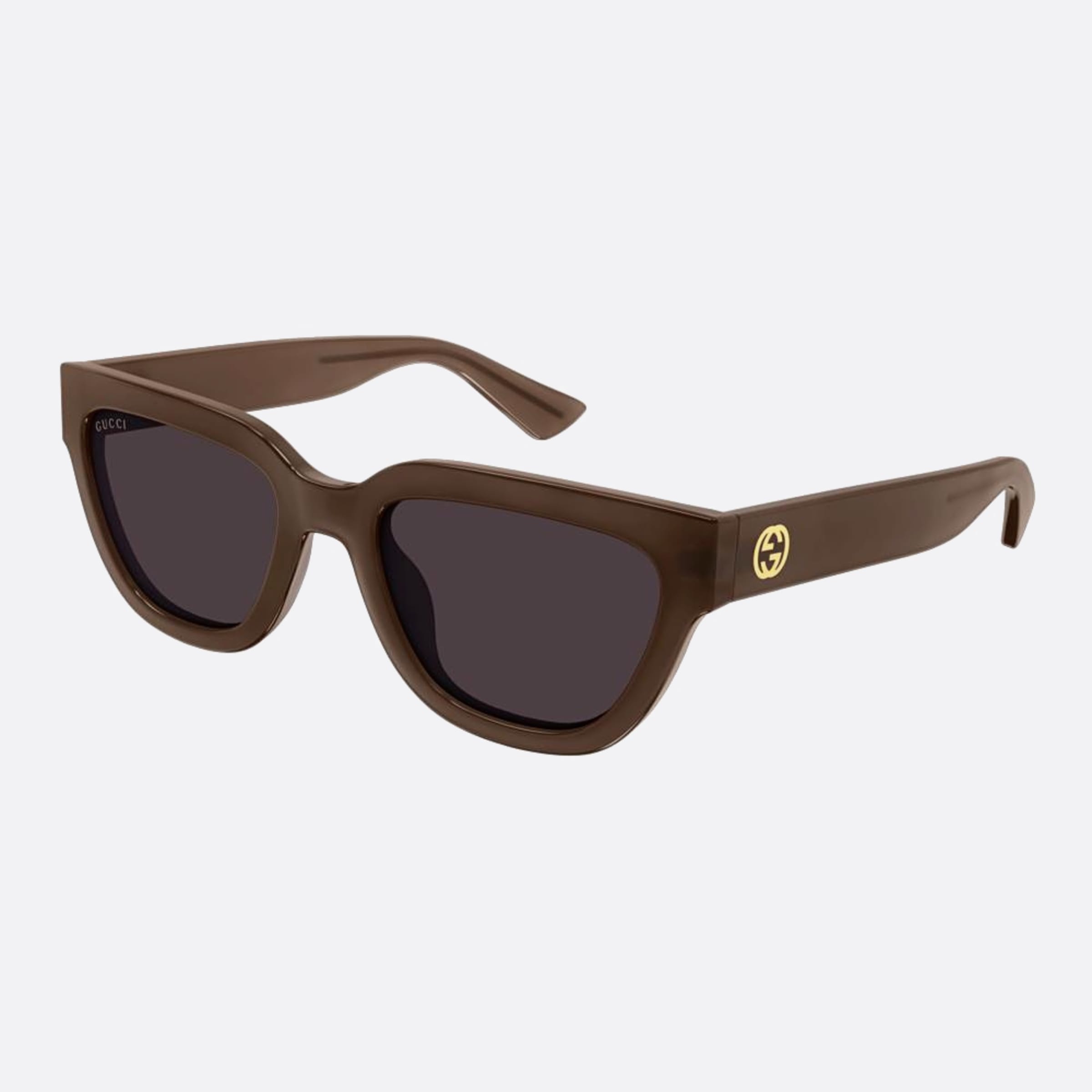 Gucci 54mm Brv Brown Cat Eye Woman Sunglasses - Side View