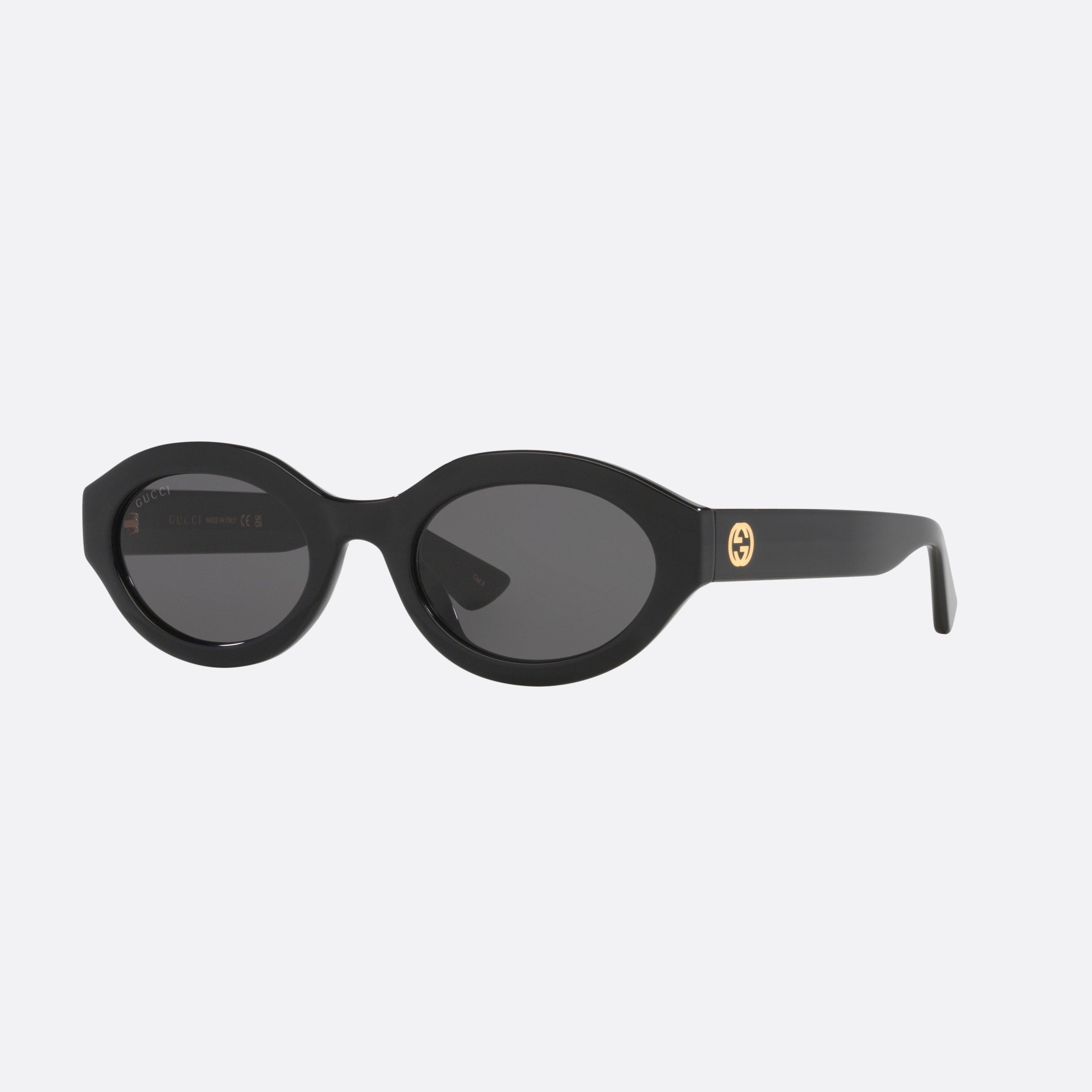 Gucci 53mm Black Rectangle Woman Sunglasses - Main View
