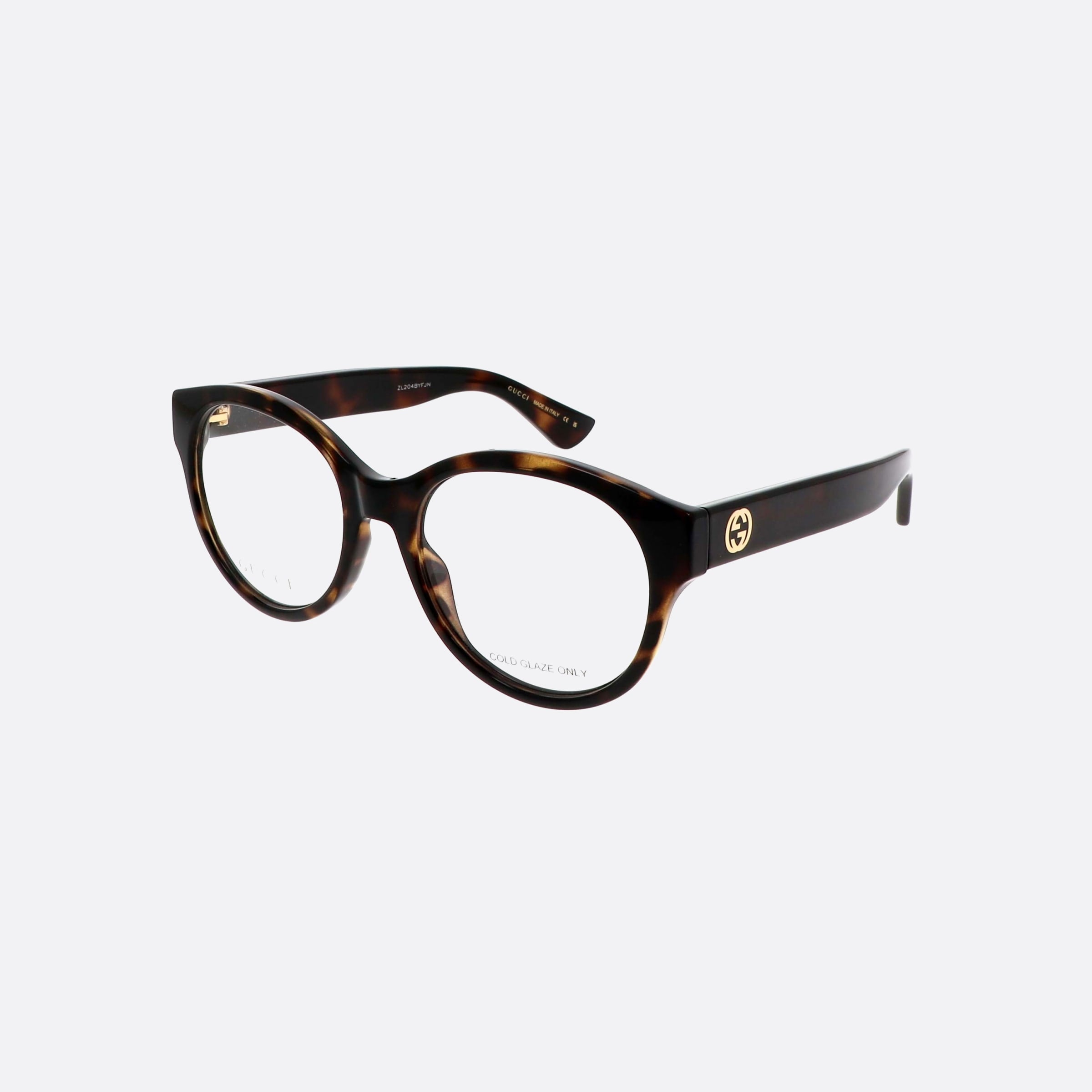 Gucci 53mm Havana Round Woman Eyeglasses - Main View