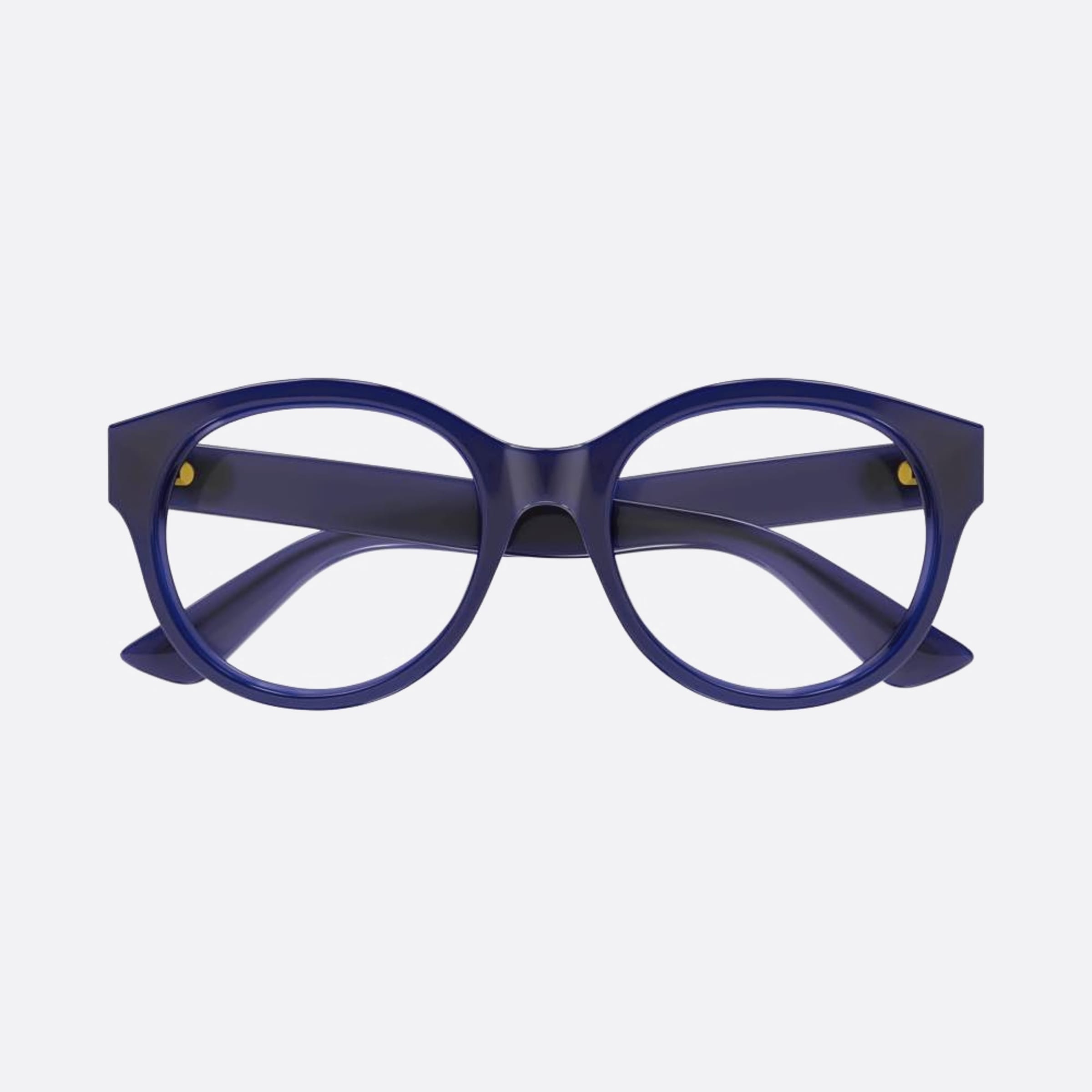 Gucci 53mm Bgt Violet Round Woman Eyeglasses - Main View