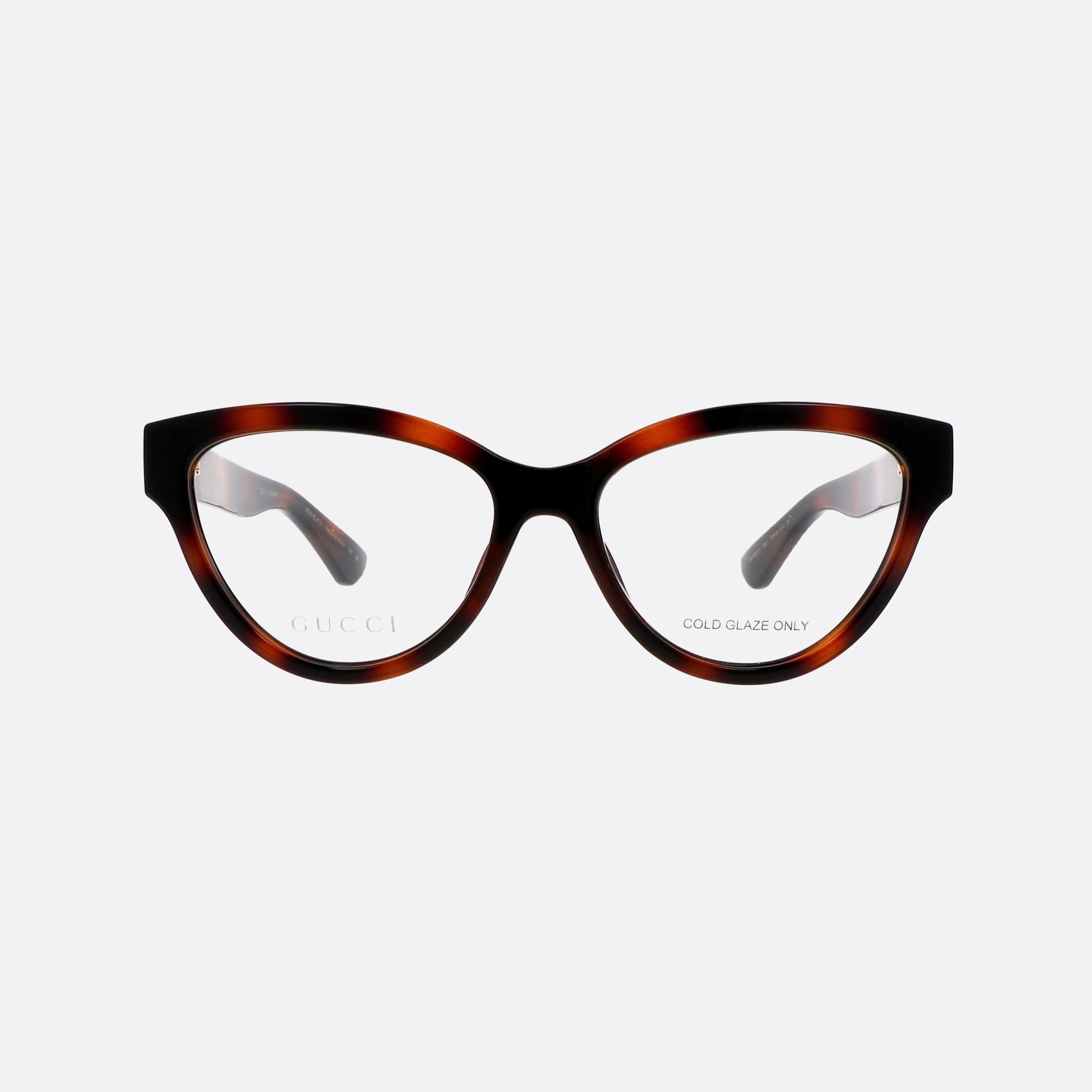 Gucci 55mm Havana Cat Eye Woman Eyeglasses - Side View