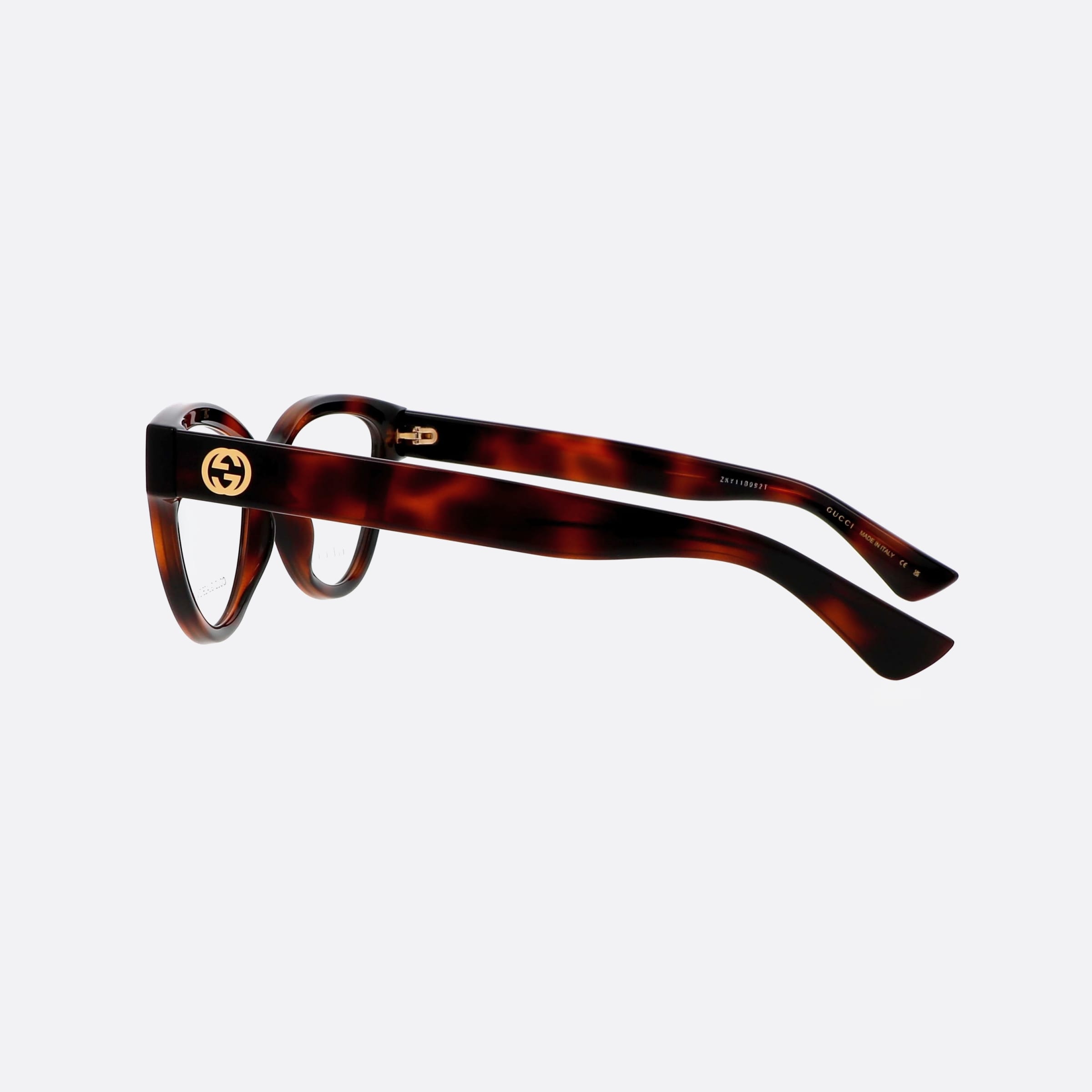 Gucci 55mm Havana Cat Eye Woman Eyeglasses - Detail View