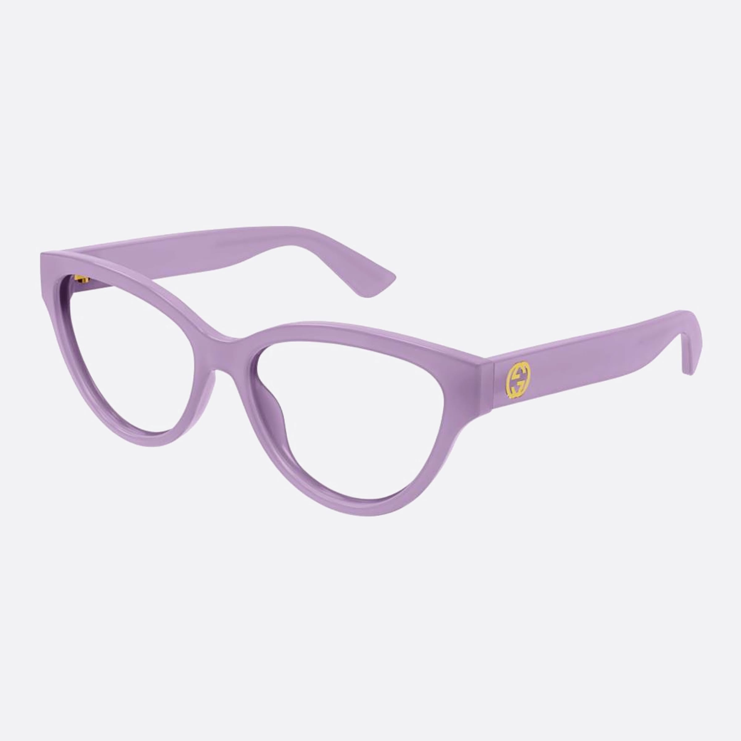 Gucci 55mm Violet Cat Eye Woman Eyeglasses - Side View
