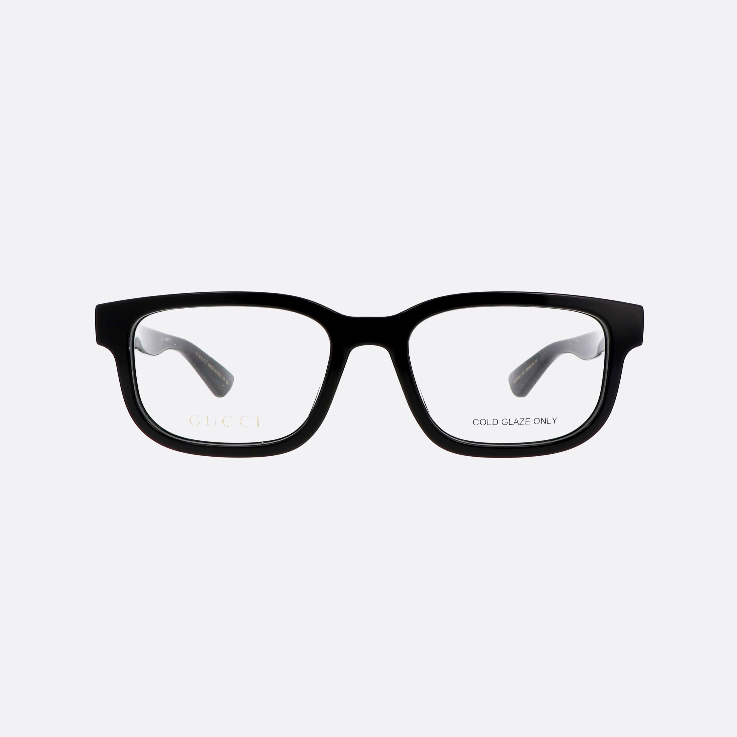 Gucci 53mm Black Rectangle Men Eyeglasses - Side View