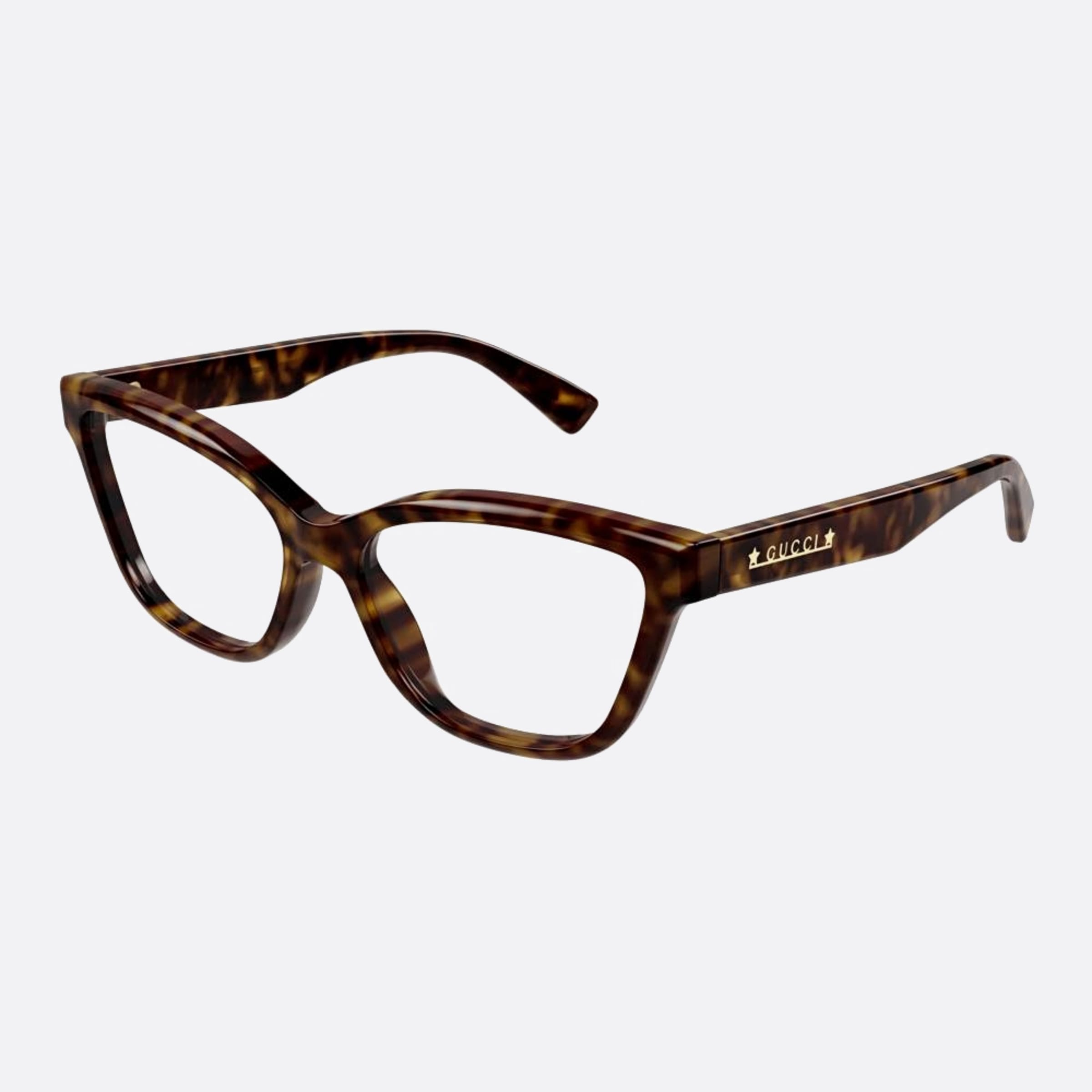 Gucci 55mm Havana Butterfly Woman Eyeglasses - Side View