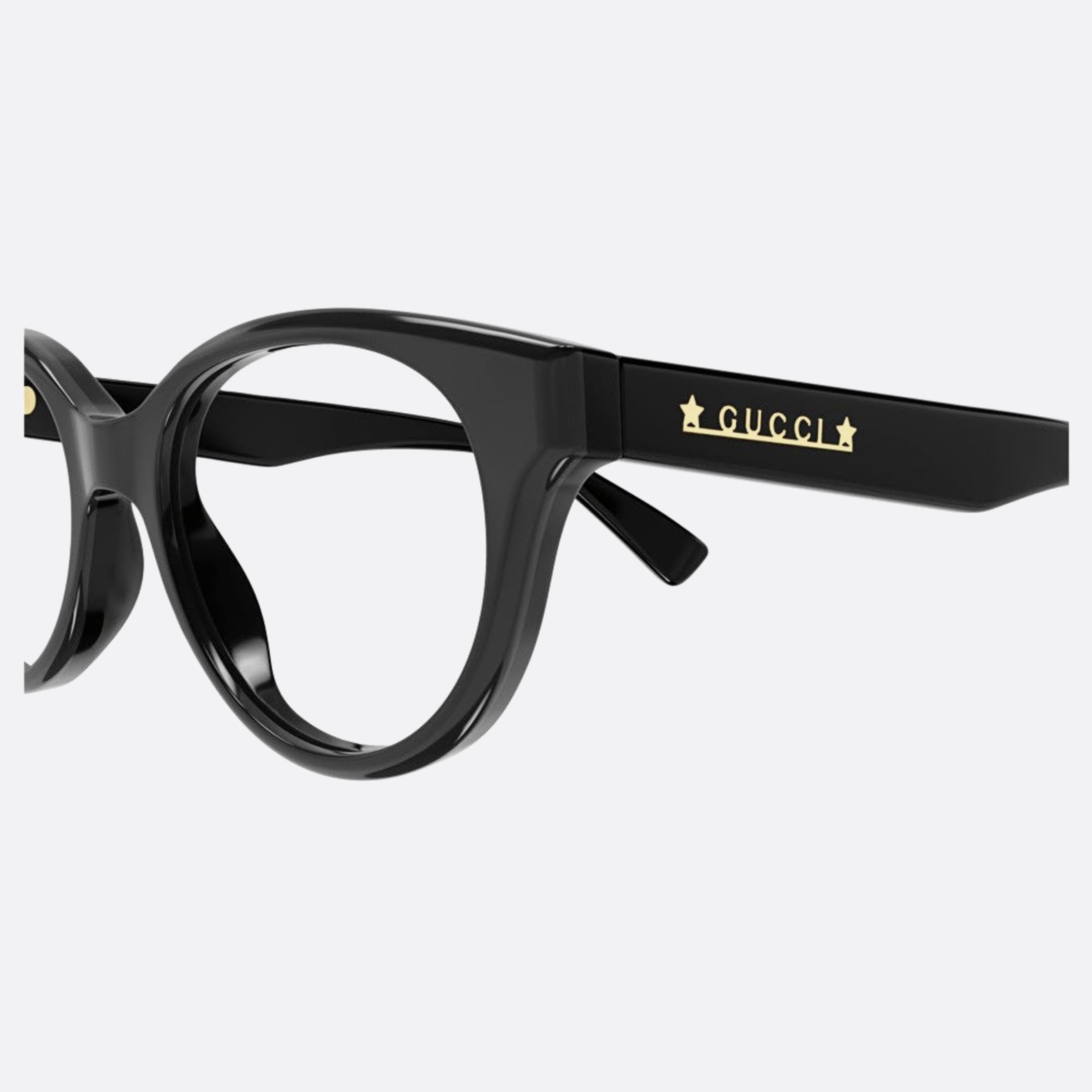 Gucci 48mm Black Round Women Eyeglasses - Detail View