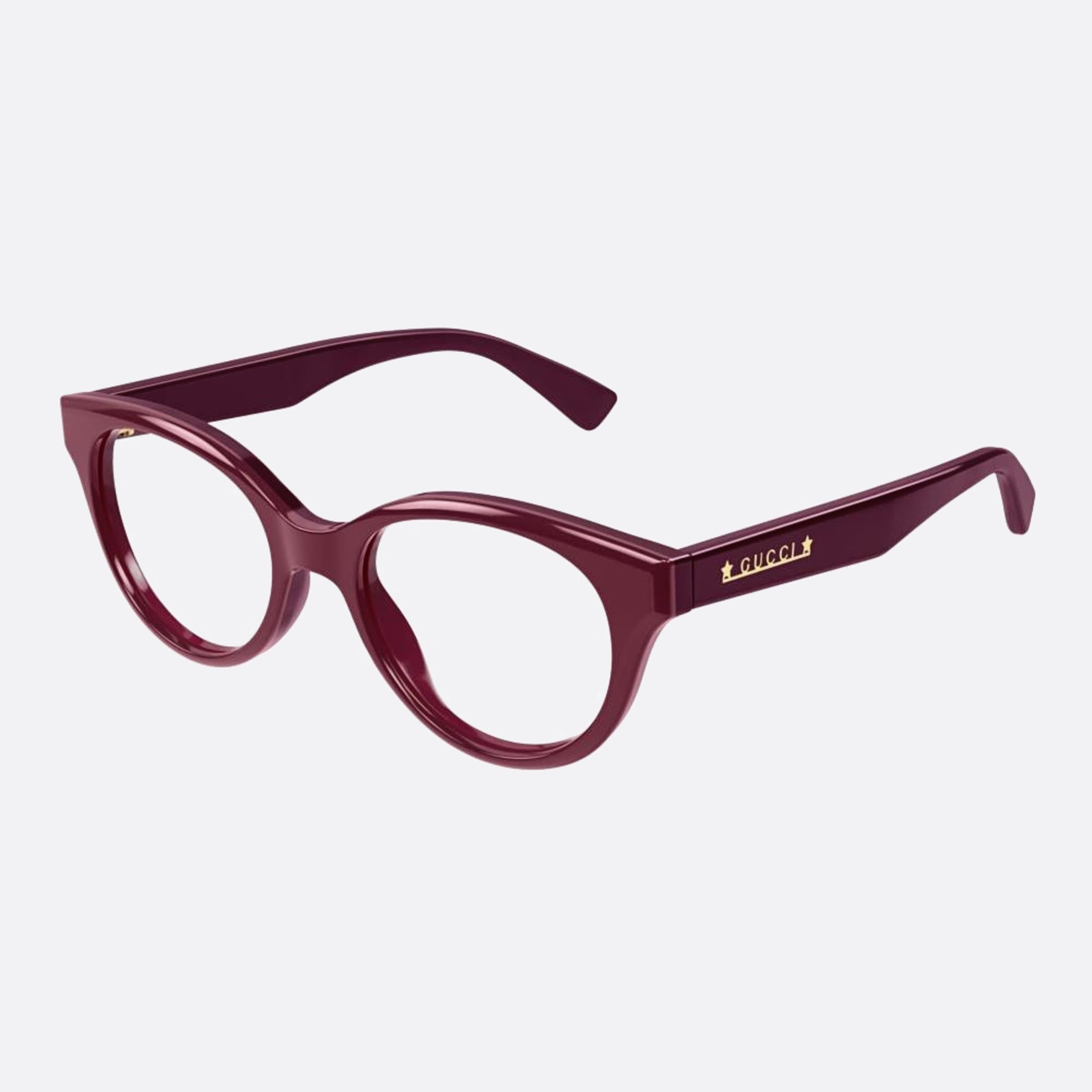 Gucci 52mm Pink Round Woman Eyeglasses - Side View