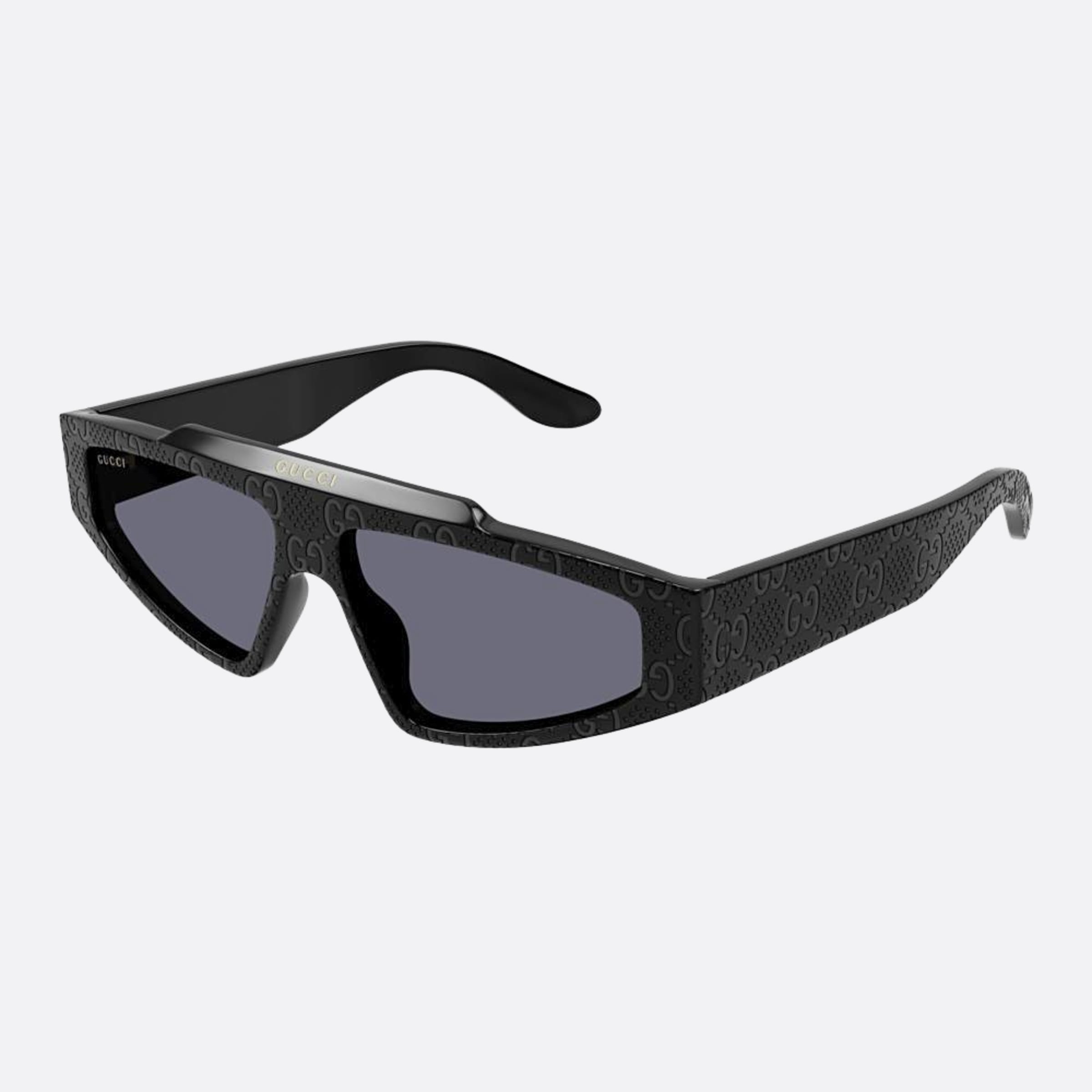 Gucci 58mm Black Squared Man Sunglasses - Side View