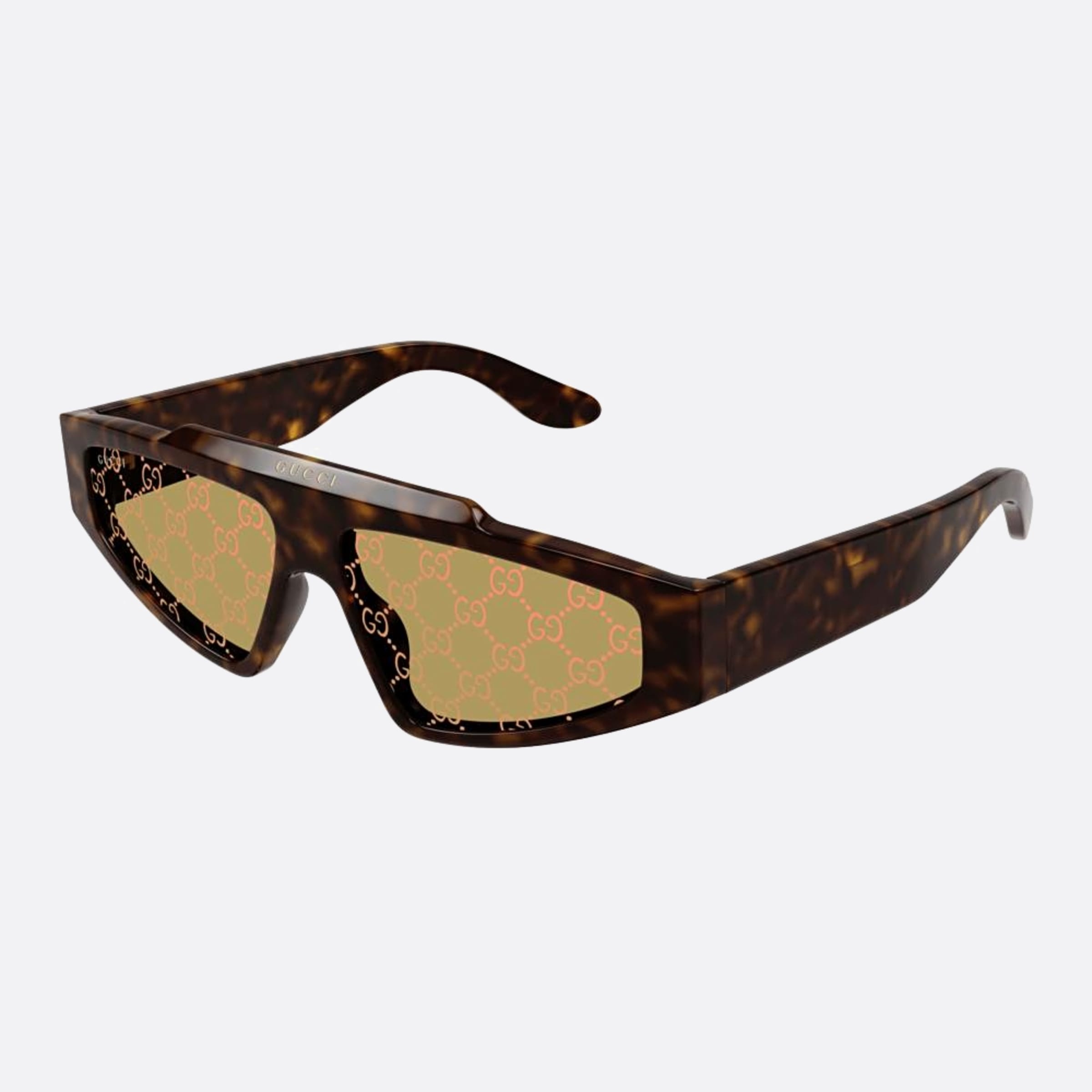 Gucci 58mm Hye Havana Squared Man Sunglasses - Side View