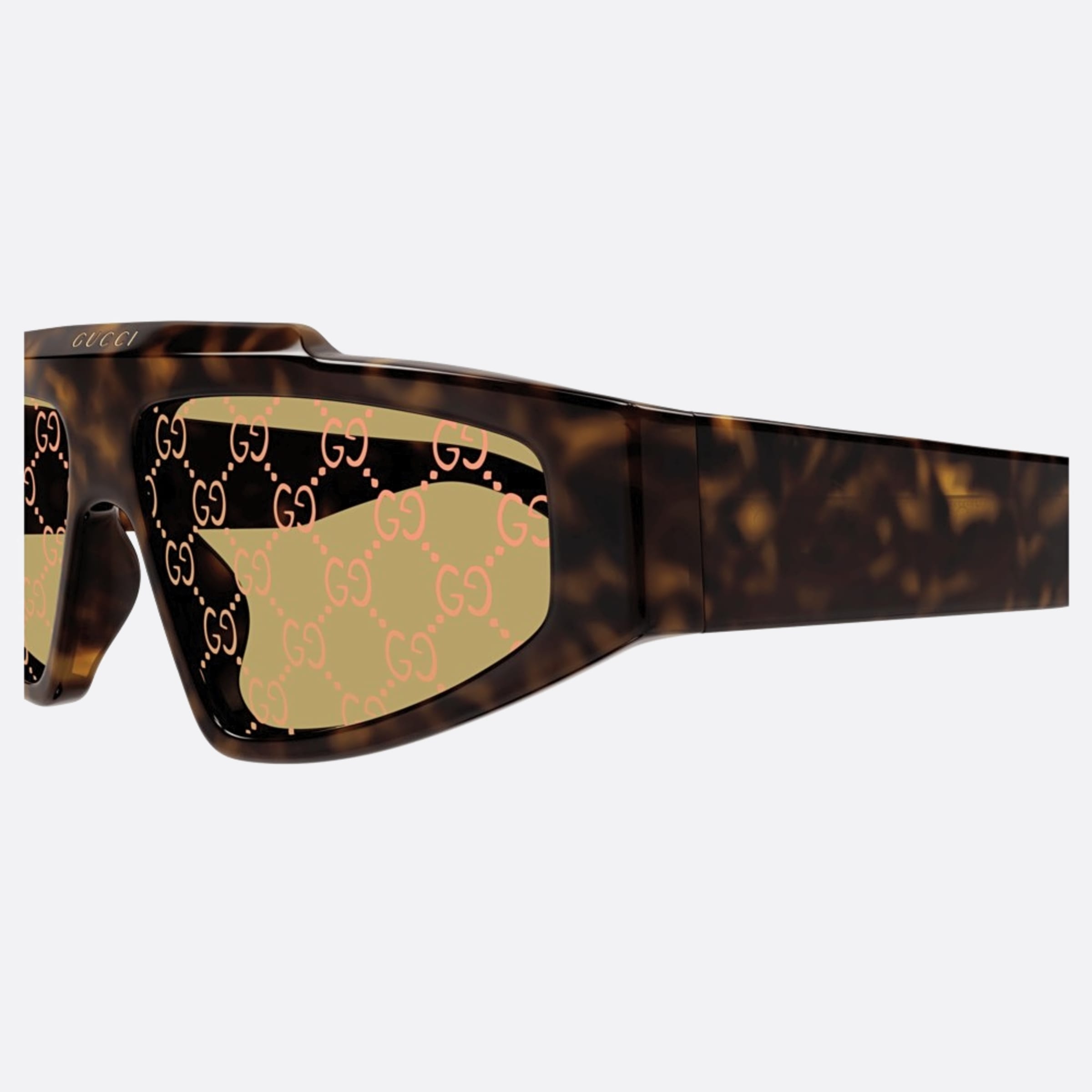 Gucci 58mm Hye Havana Squared Man Sunglasses - Detail View