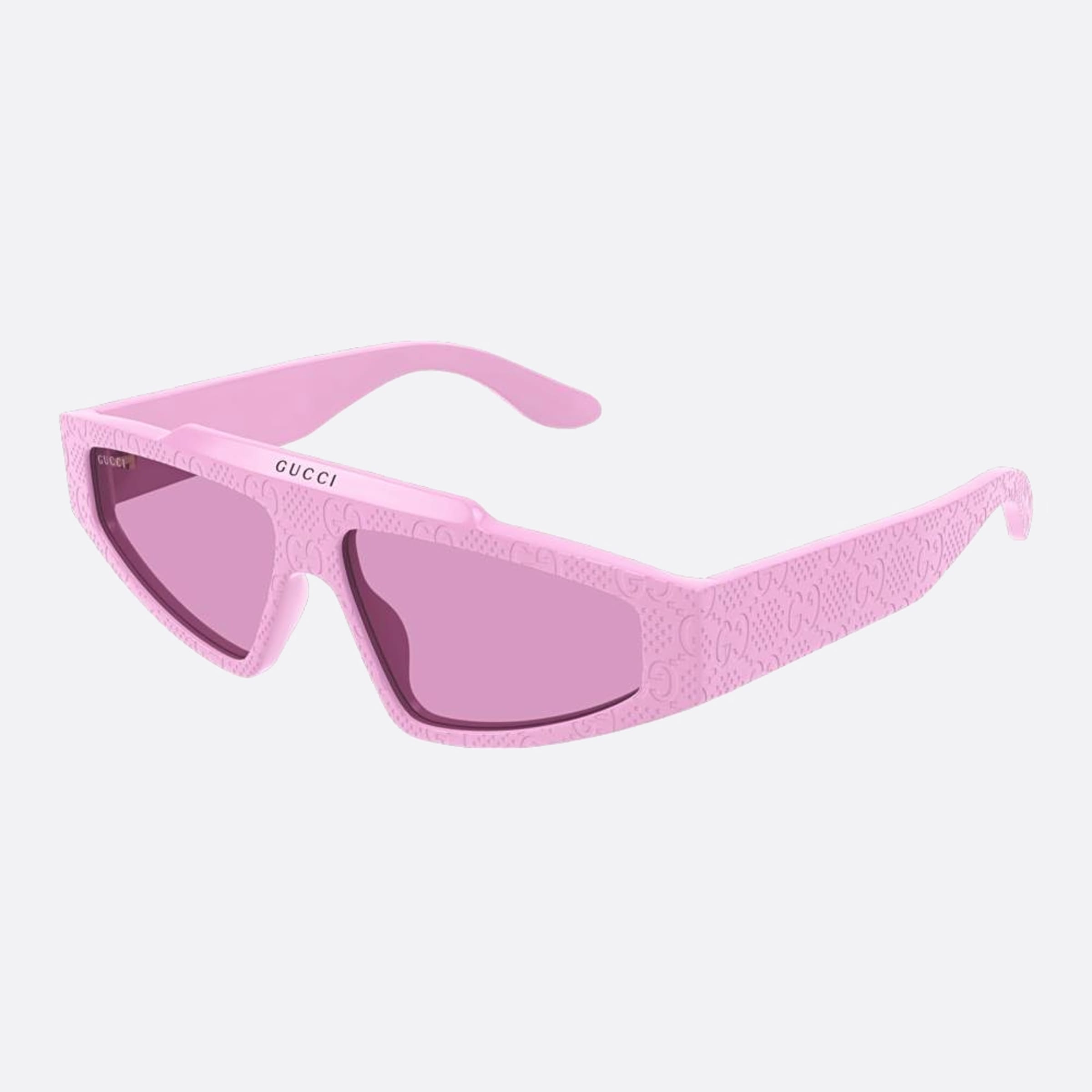 Gucci 58mm Pkp Pink Squared Man Sunglasses - Side View