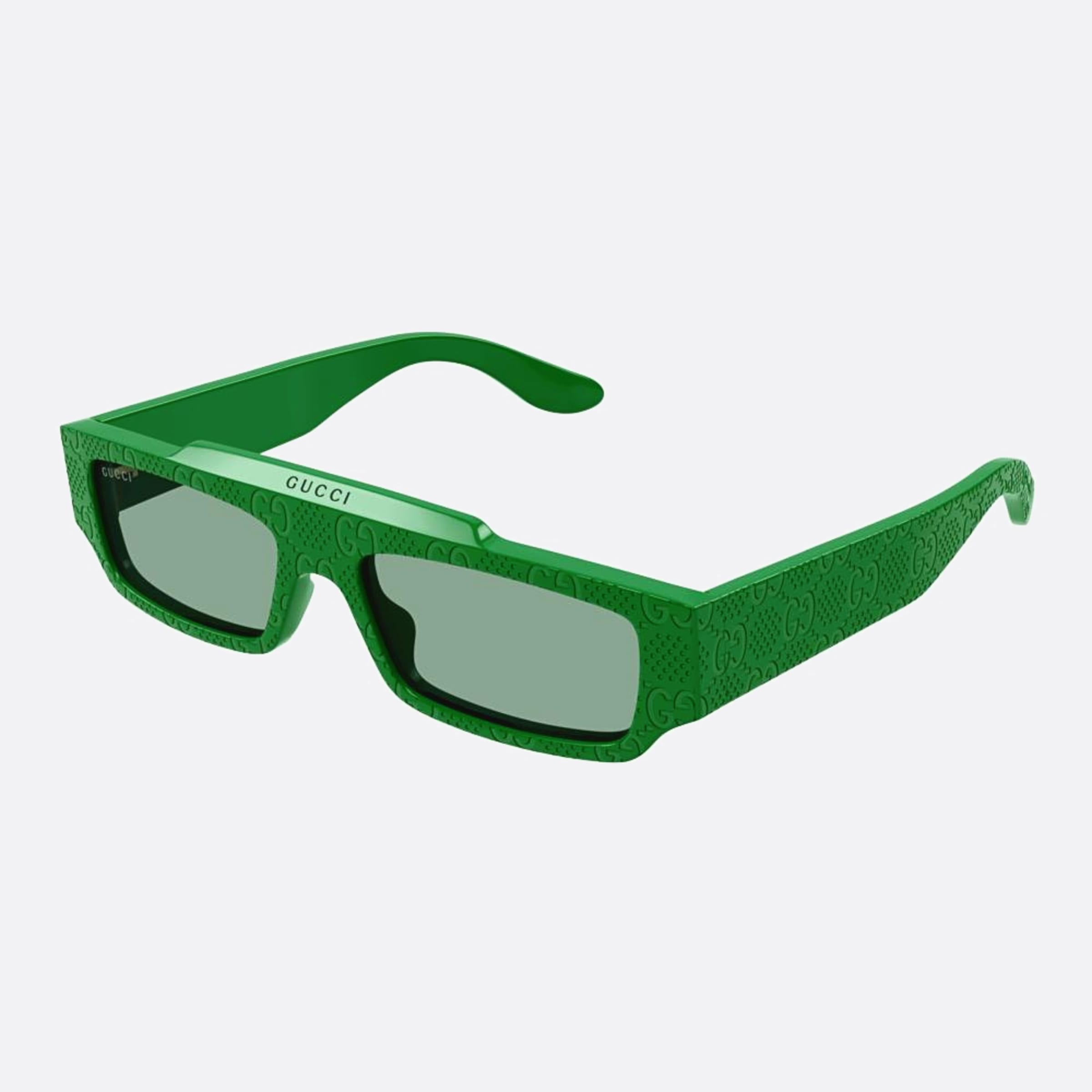 Gucci 55mm Grr Green Squared Man Sunglasses - Side View