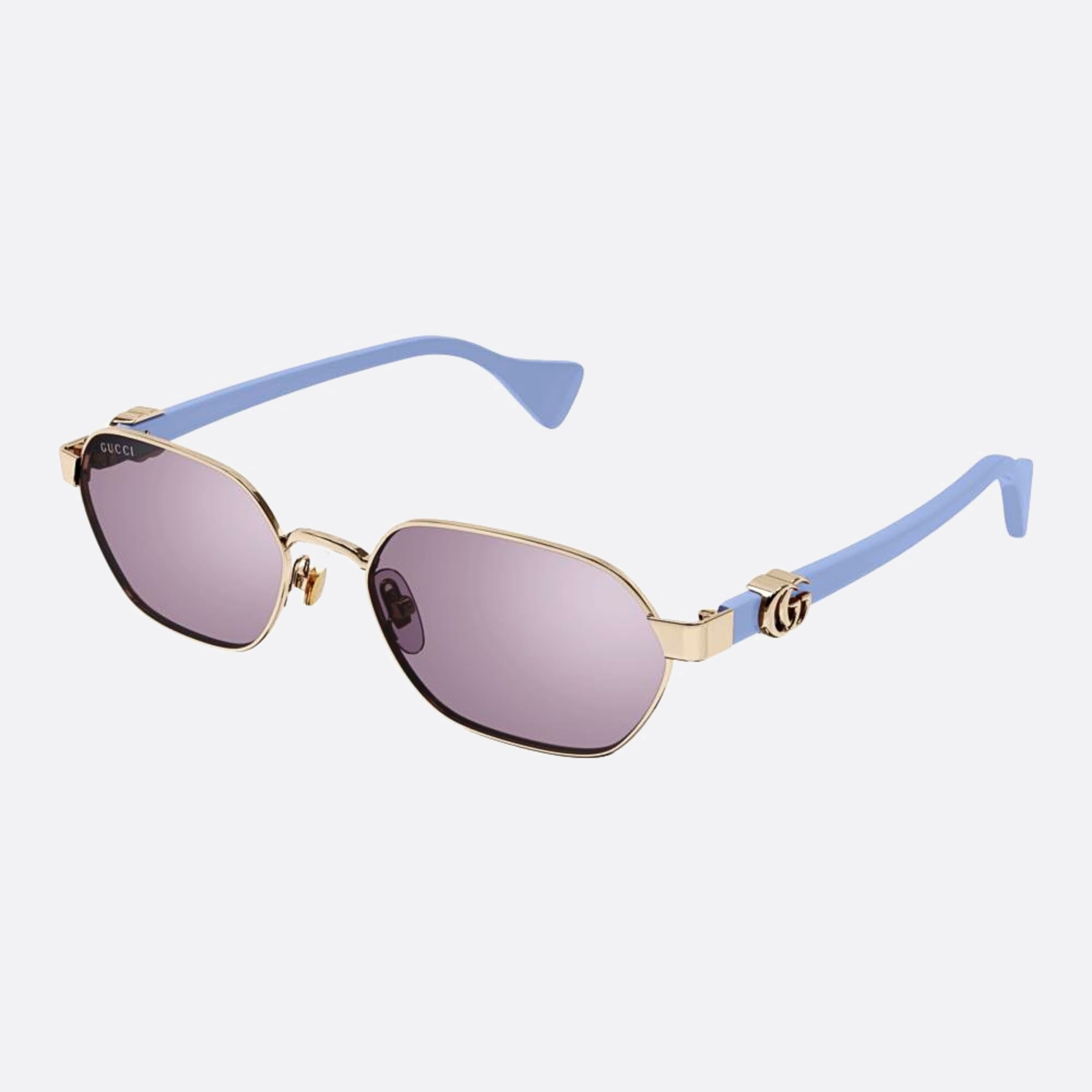 Gucci 56mm Gdv Gold Geometric Woman Sunglasses - Side View