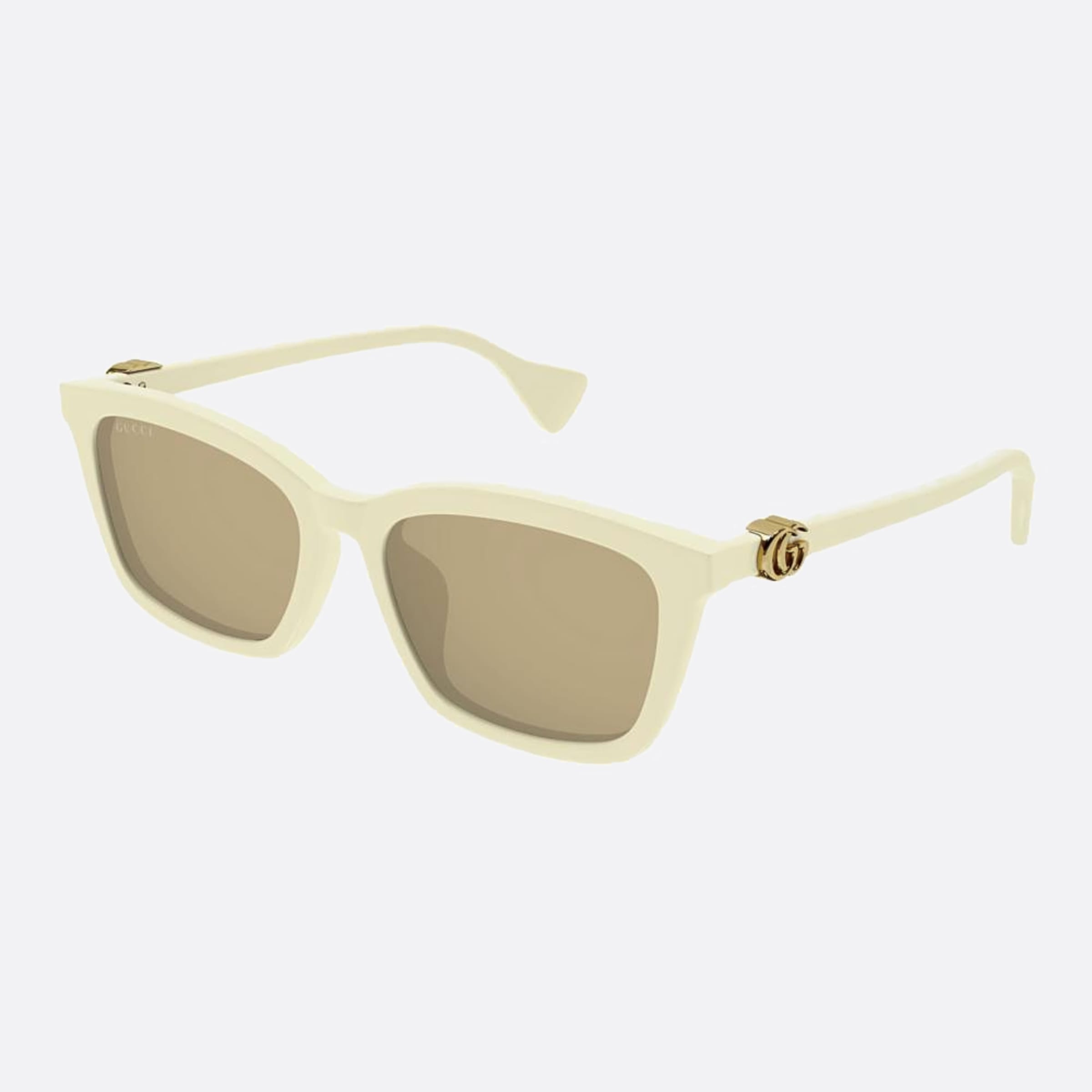 Gucci 55mm Gg1596sk White Squared Woman Sunglasses - Side View