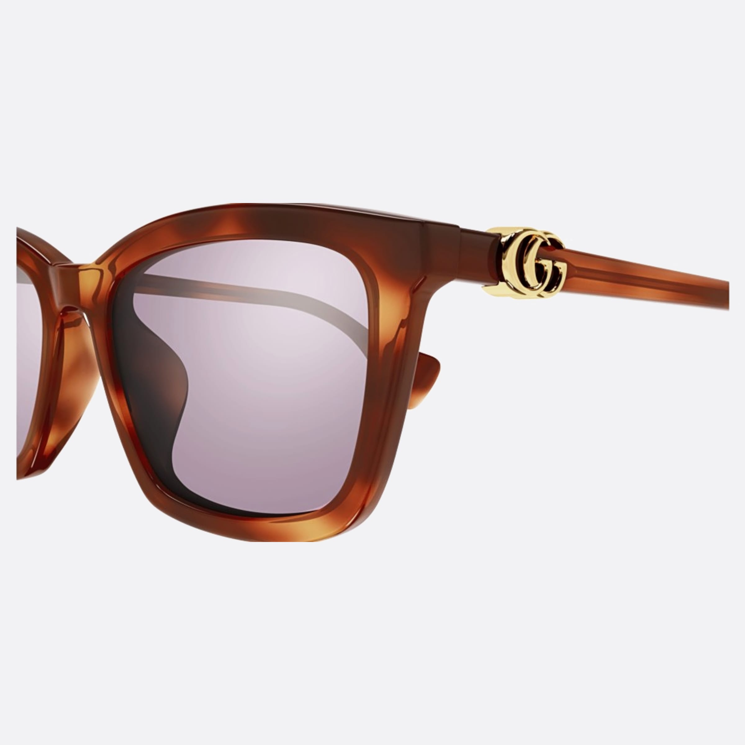 Gucci 55mm Gg1596sk Havana Squared Woman Sunglasses - Detail View