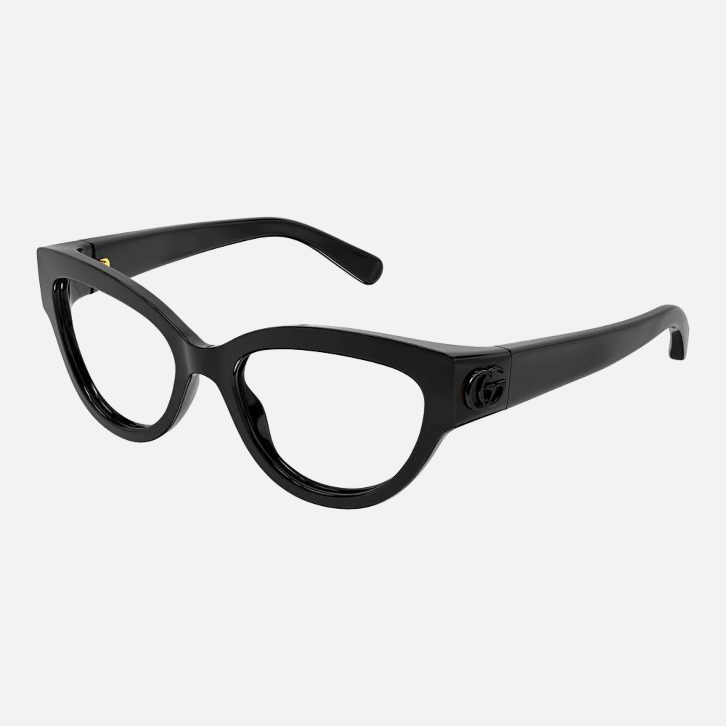 Gucci 51mm Black Cat Eye Woman Eyeglasses - Side View