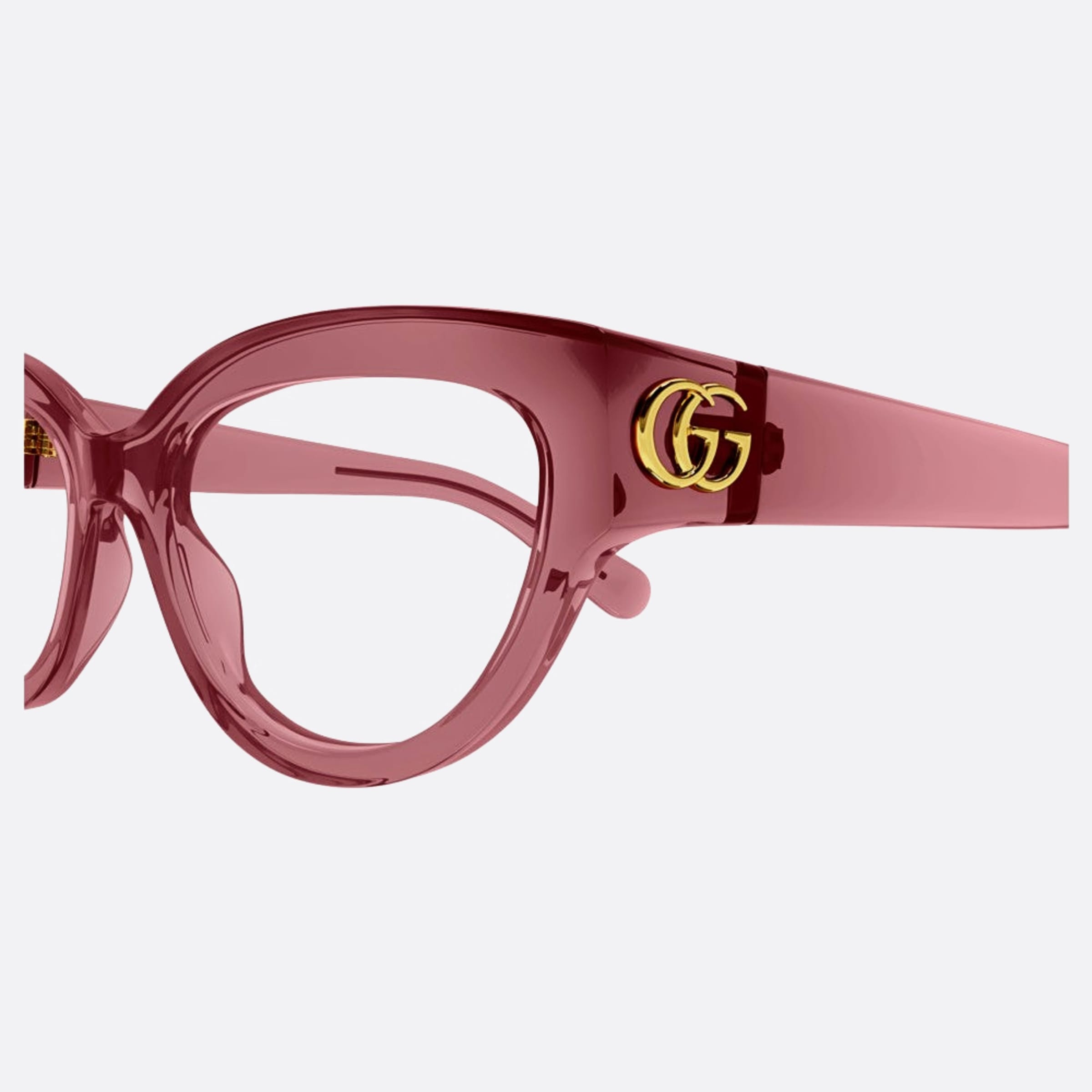 Gucci 51mm Pink Cat Eye Woman Eyeglasses - Detail View